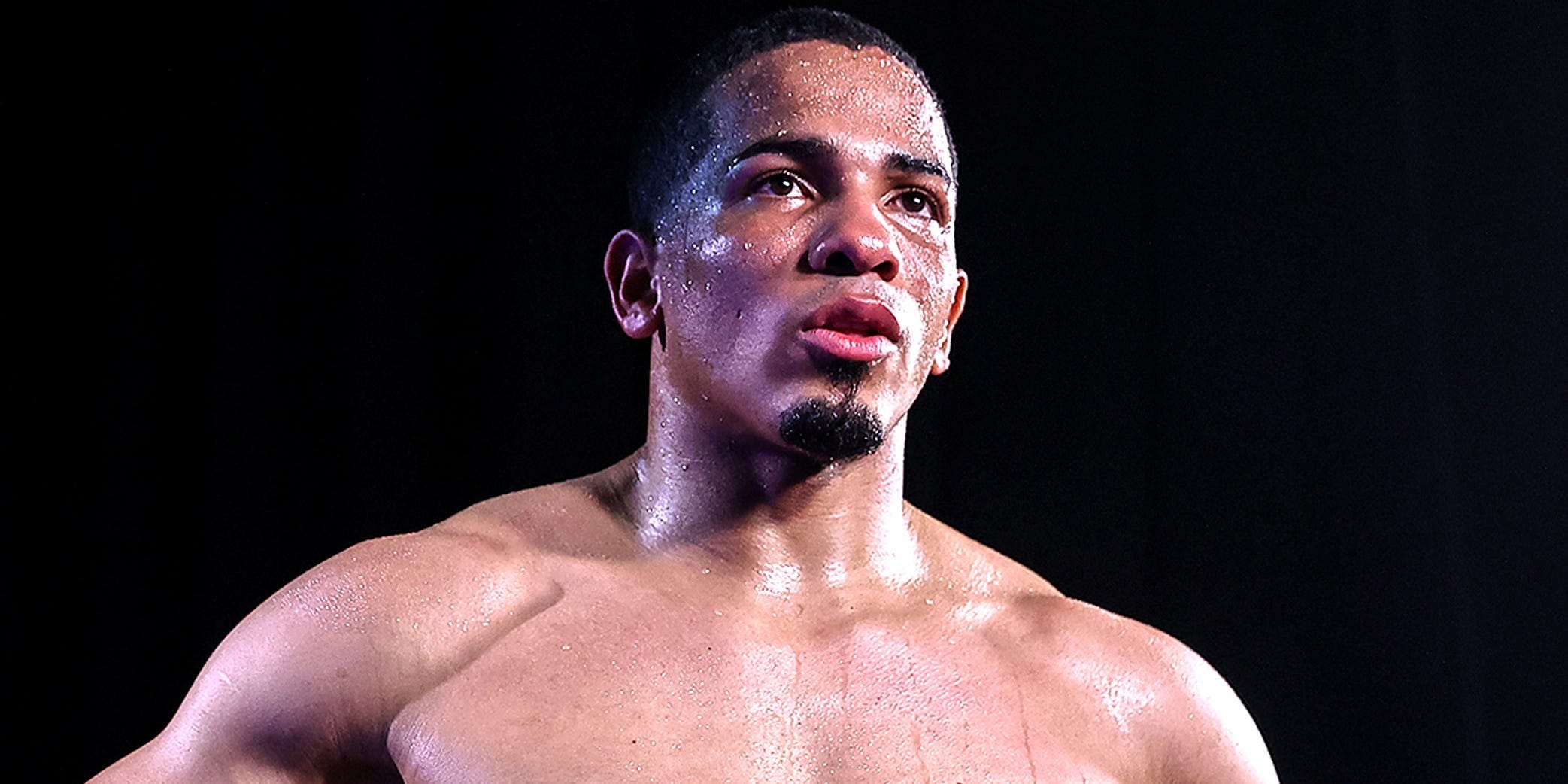 In this handout image provided by Top Rank, Felix Verdejo is interviewed after defeating Will Madera (not pictured) during their lightweight bout at MGM Grand Conference Center Grand Ballroom on July 16, 2020 in Las Vegas, Nevada.