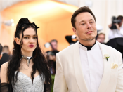 Grimes, left, and Elon Musk attend the Costume Institute Gala at the Metropolitan Museum of Art in May 2018.