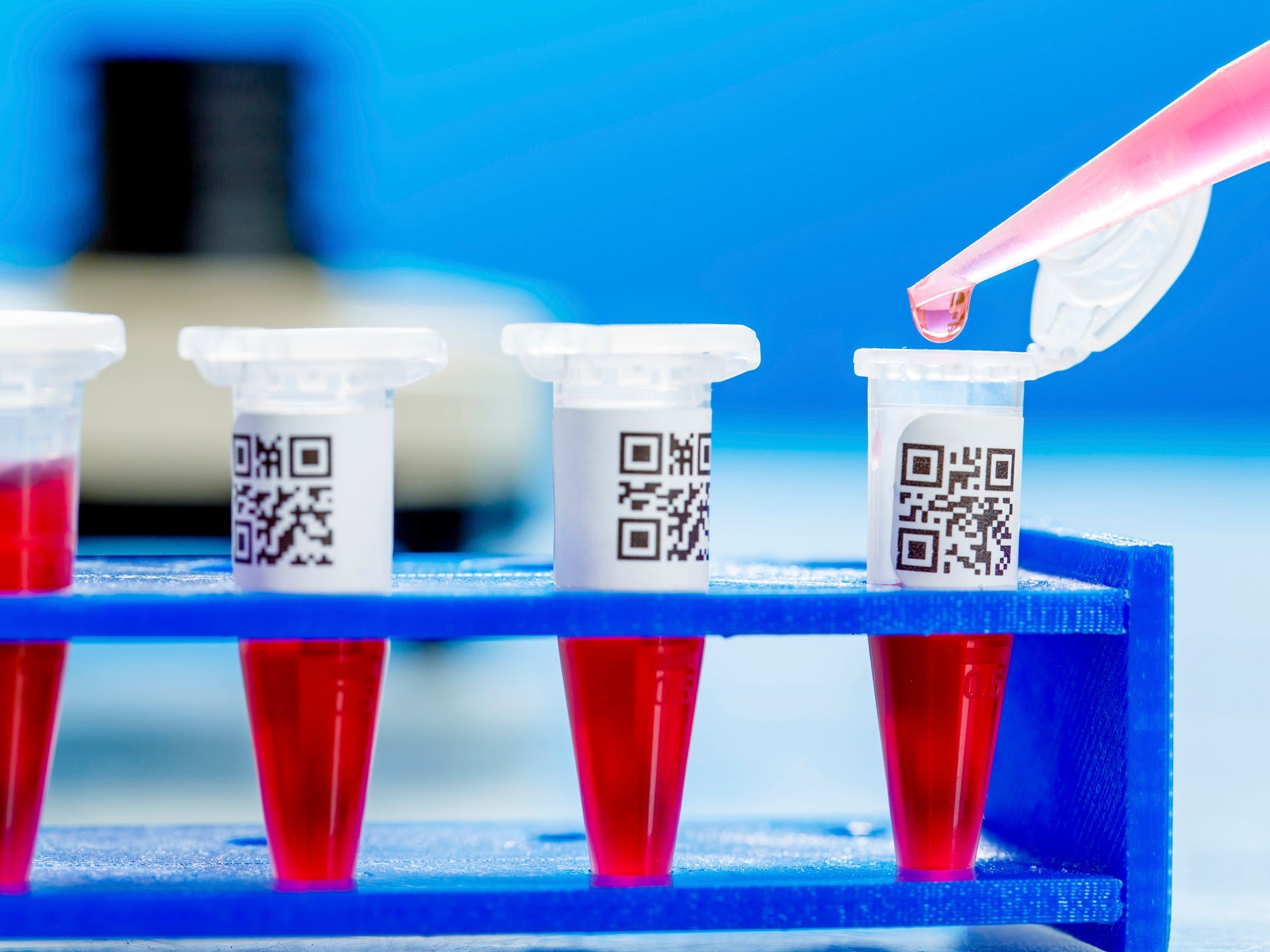 Eppendorf tubes with QR Codes