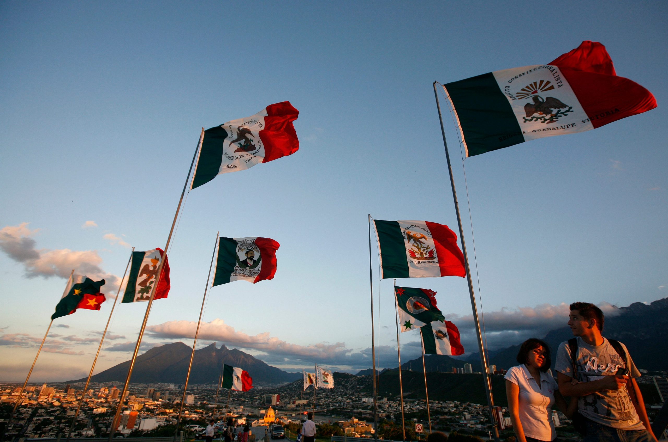 mexican flags in mexico