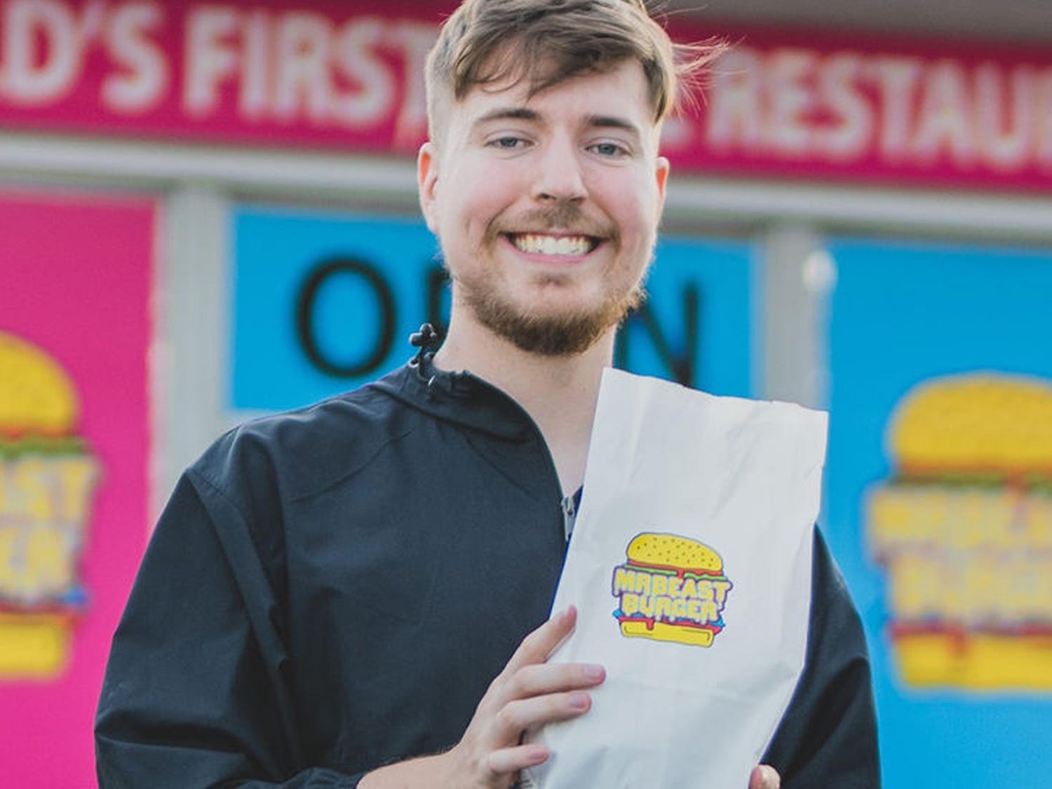 MrBeast at the MrBeast Burger