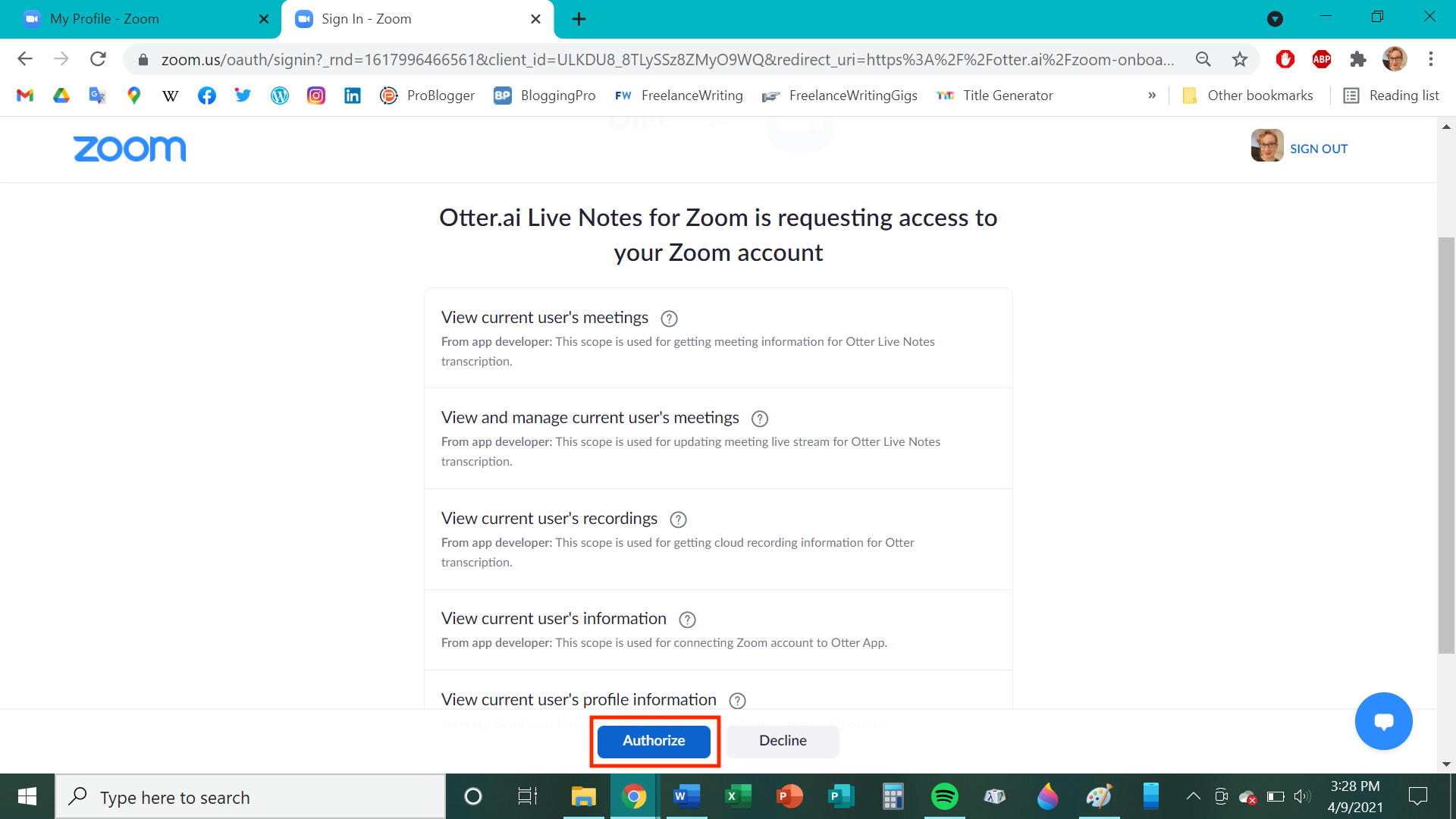 How to connect Zoom to Otter.ai 10