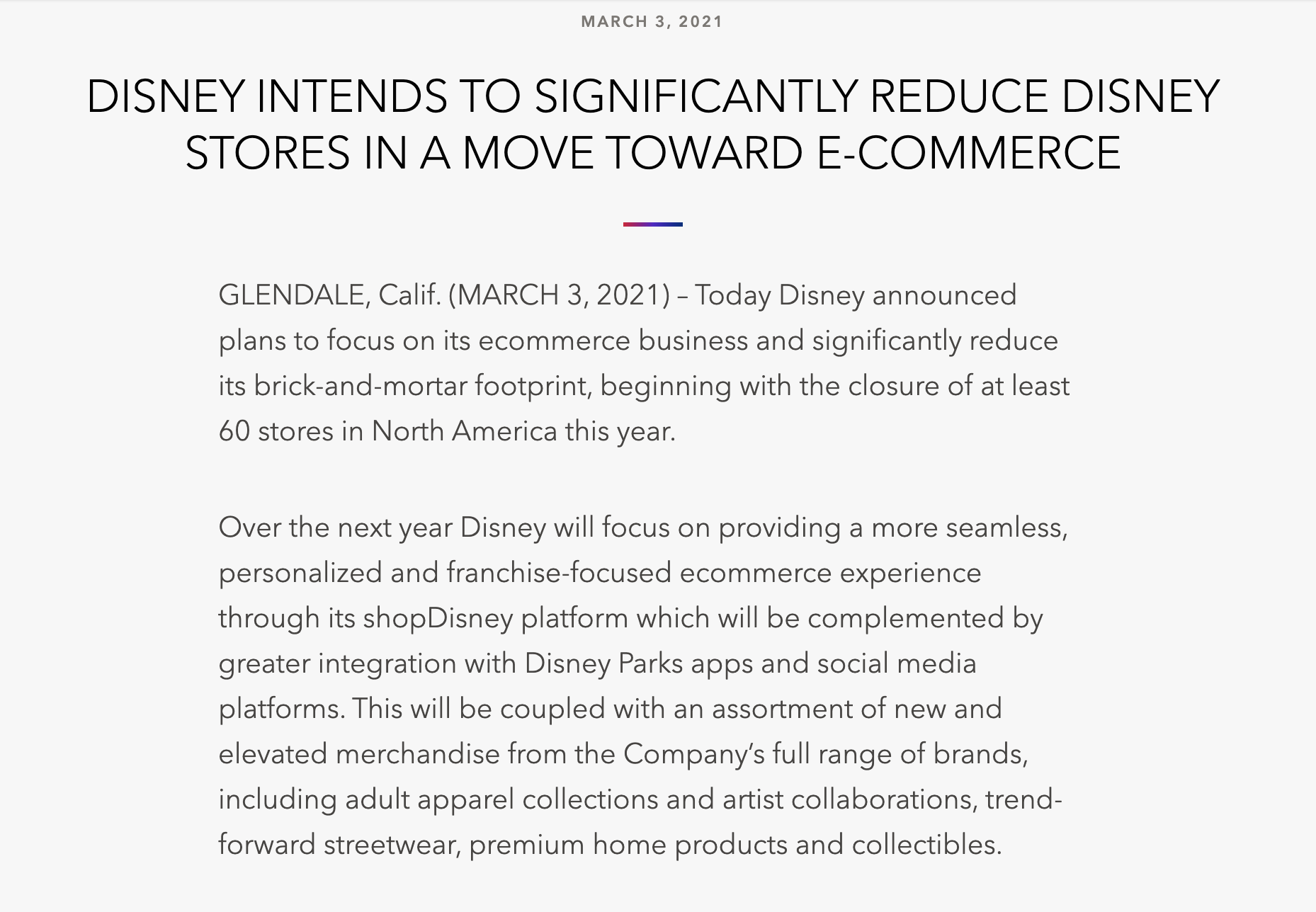 disney statement