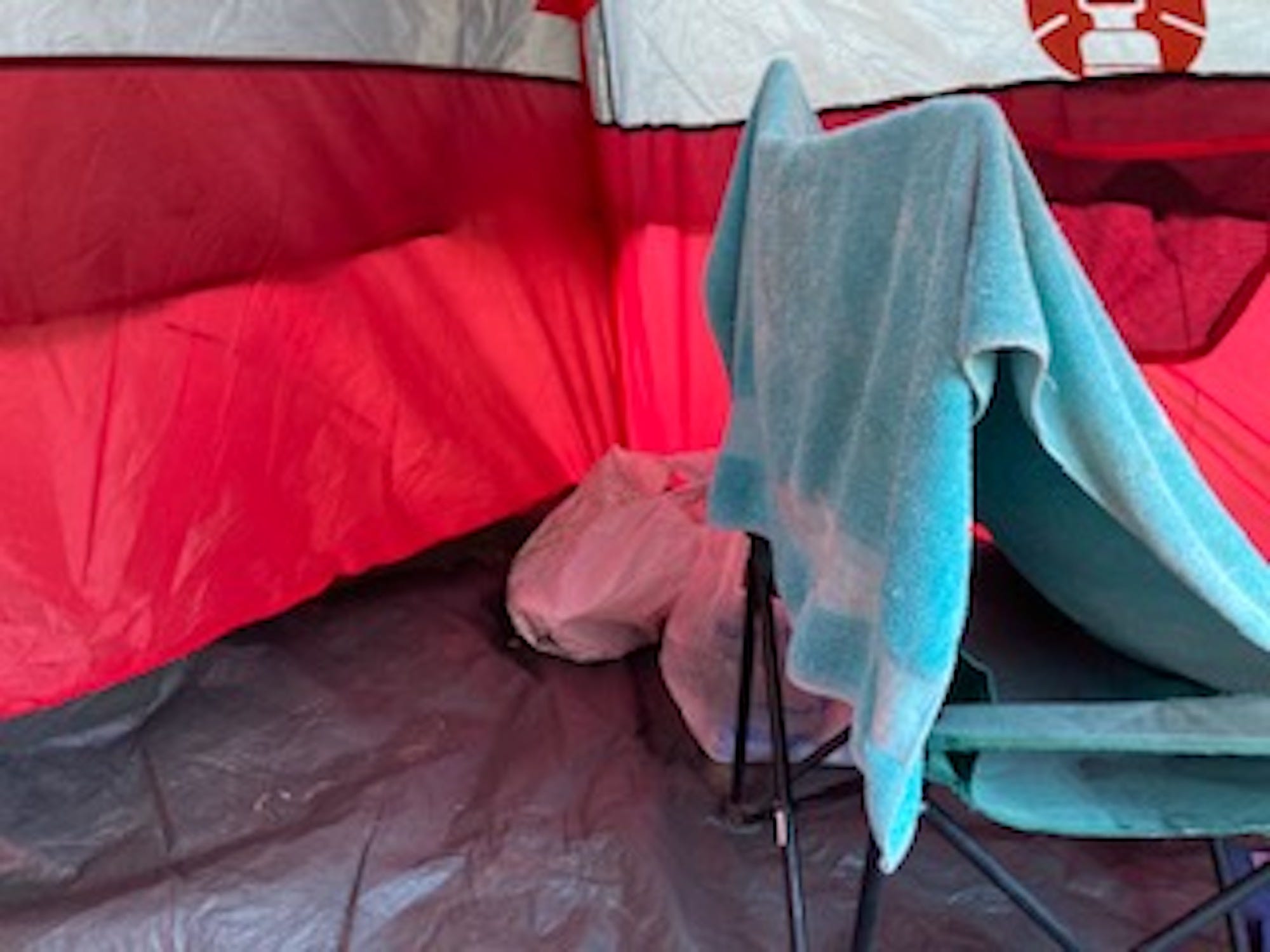 missing woman tent interior