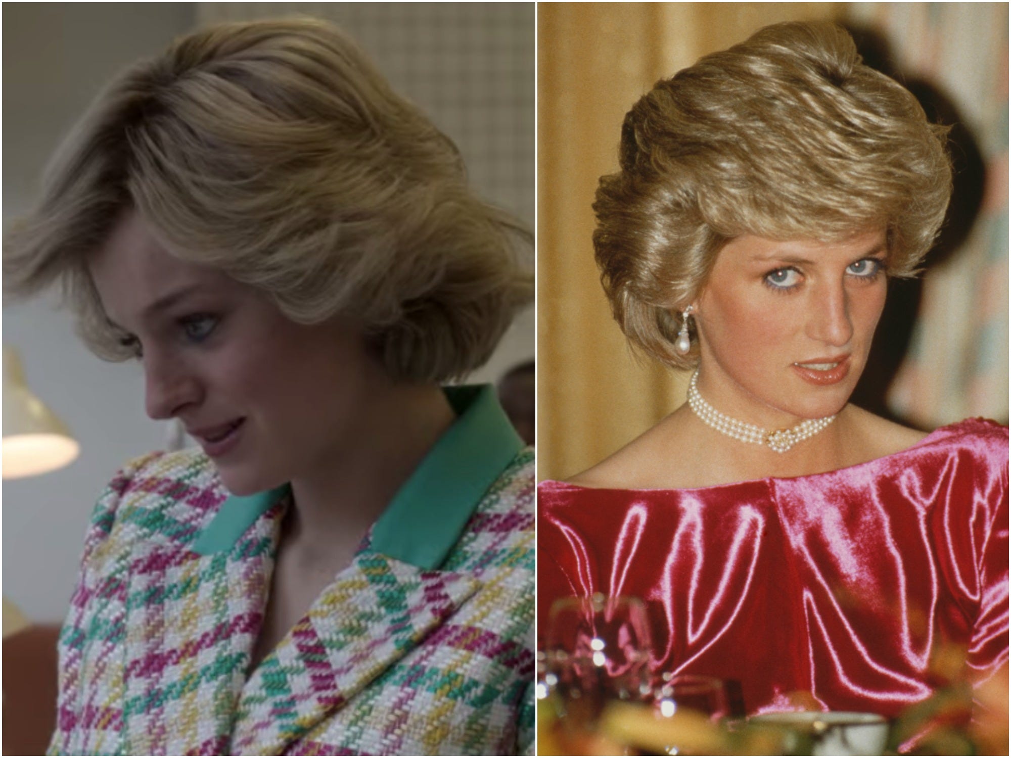 emma corrin, princess diana hair