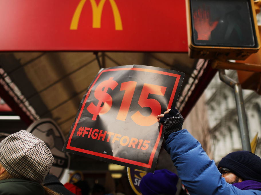 McDonald's protest wages