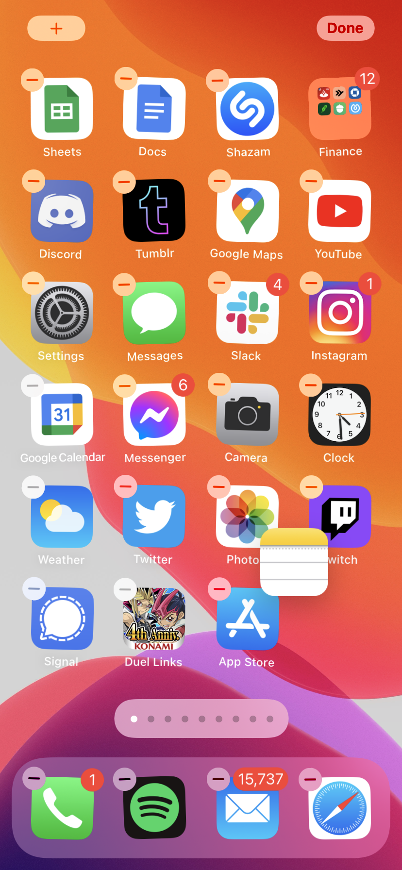 organising apps on iphone