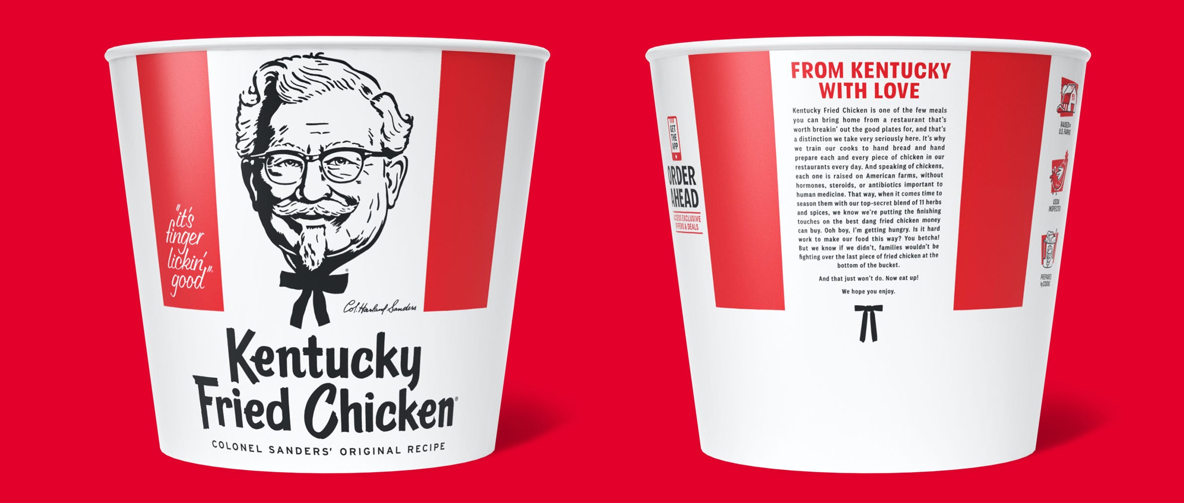 Take a look at KFC's new packaging, complete with instructions on