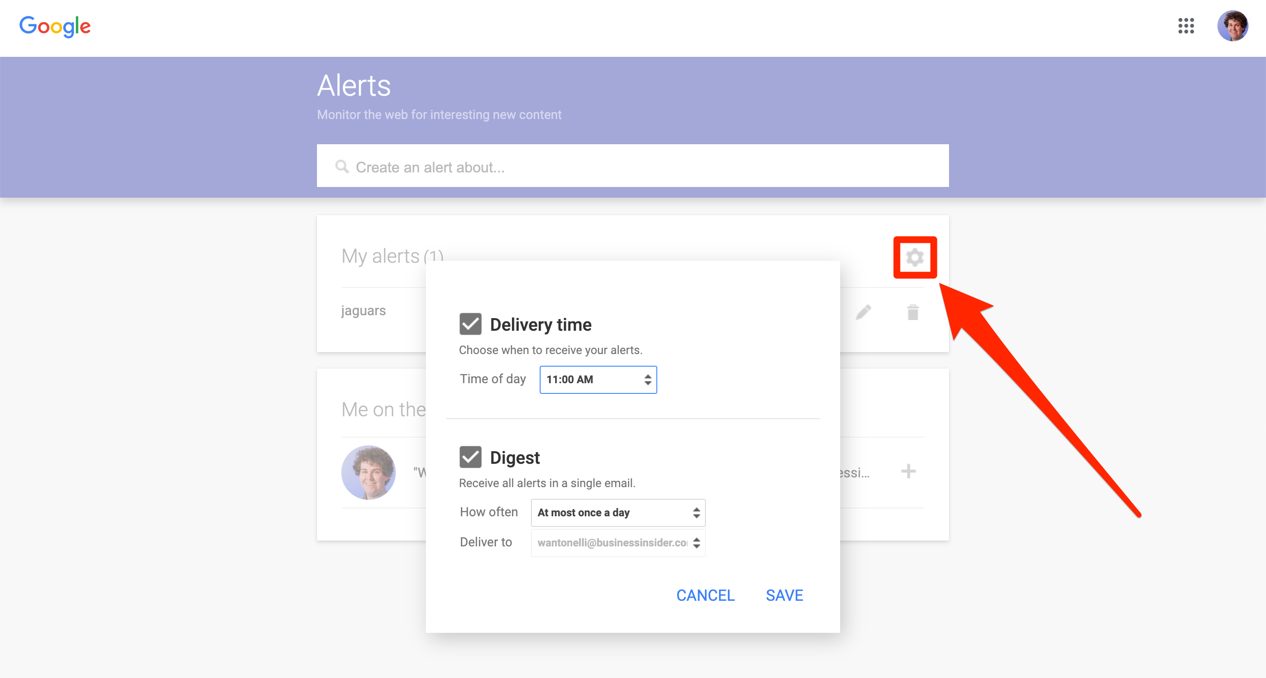 set up google alerts 3