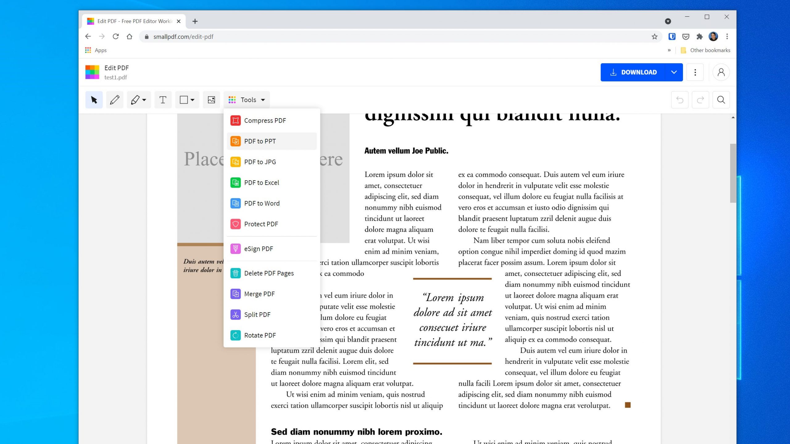 Pdf editor free