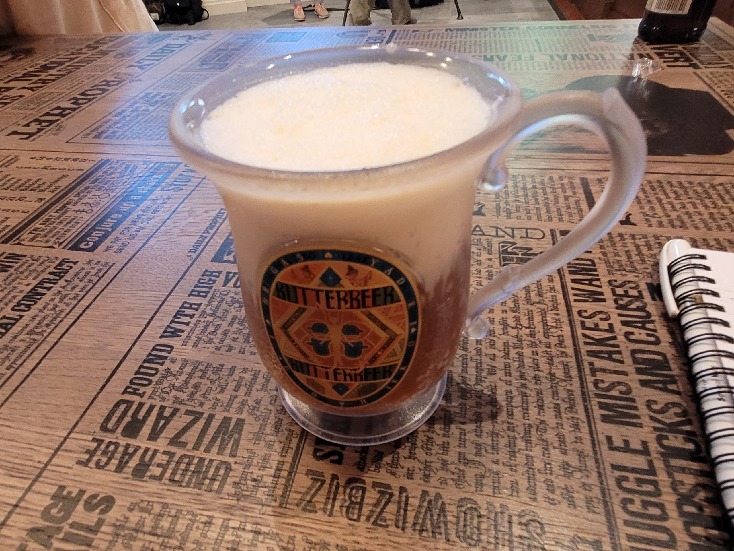 trying butterbeer at harry potter store