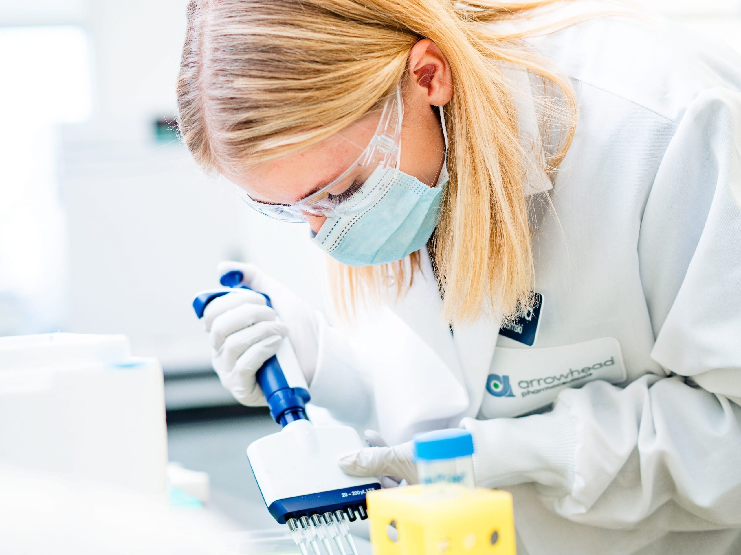 A scientist working at Arrowhead Pharmaceuticals