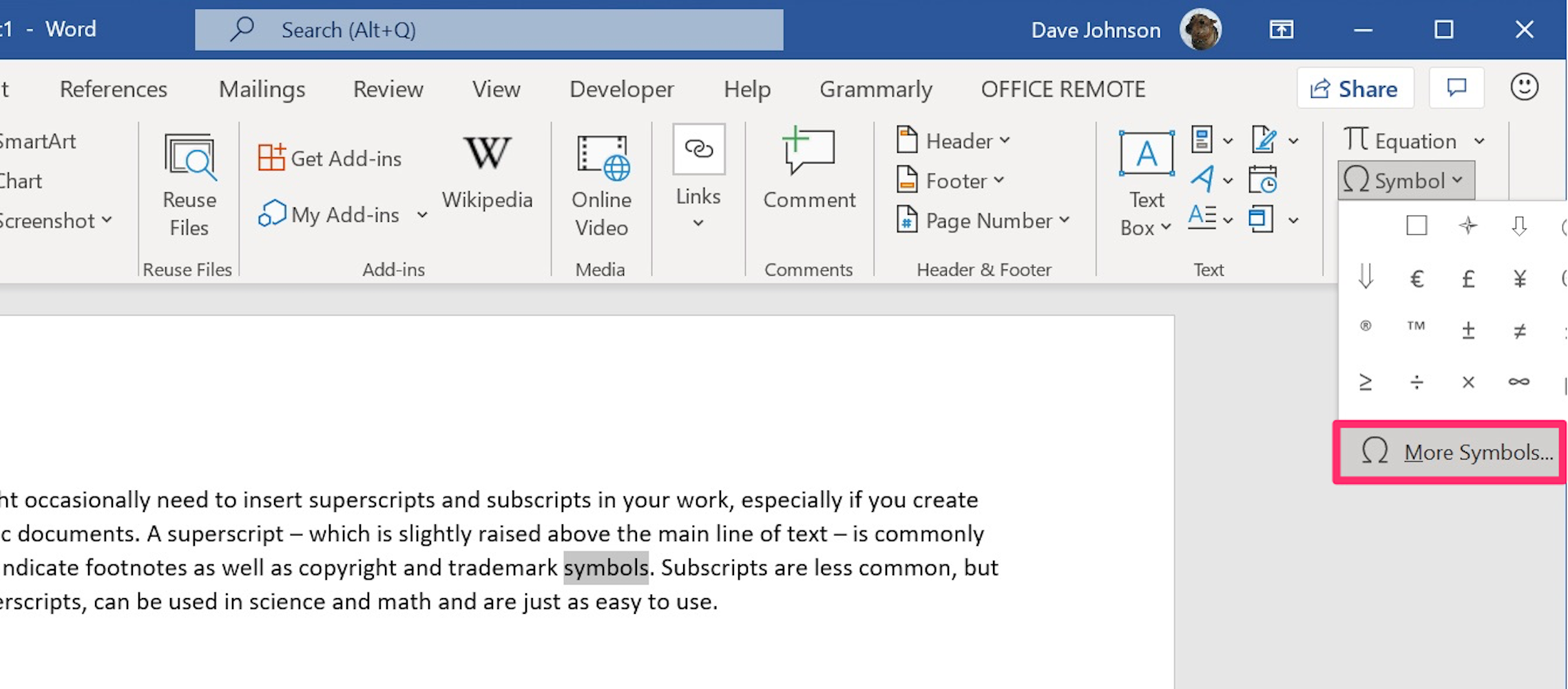 How to add a superscript or subscript in Microsoft Word when you need ...