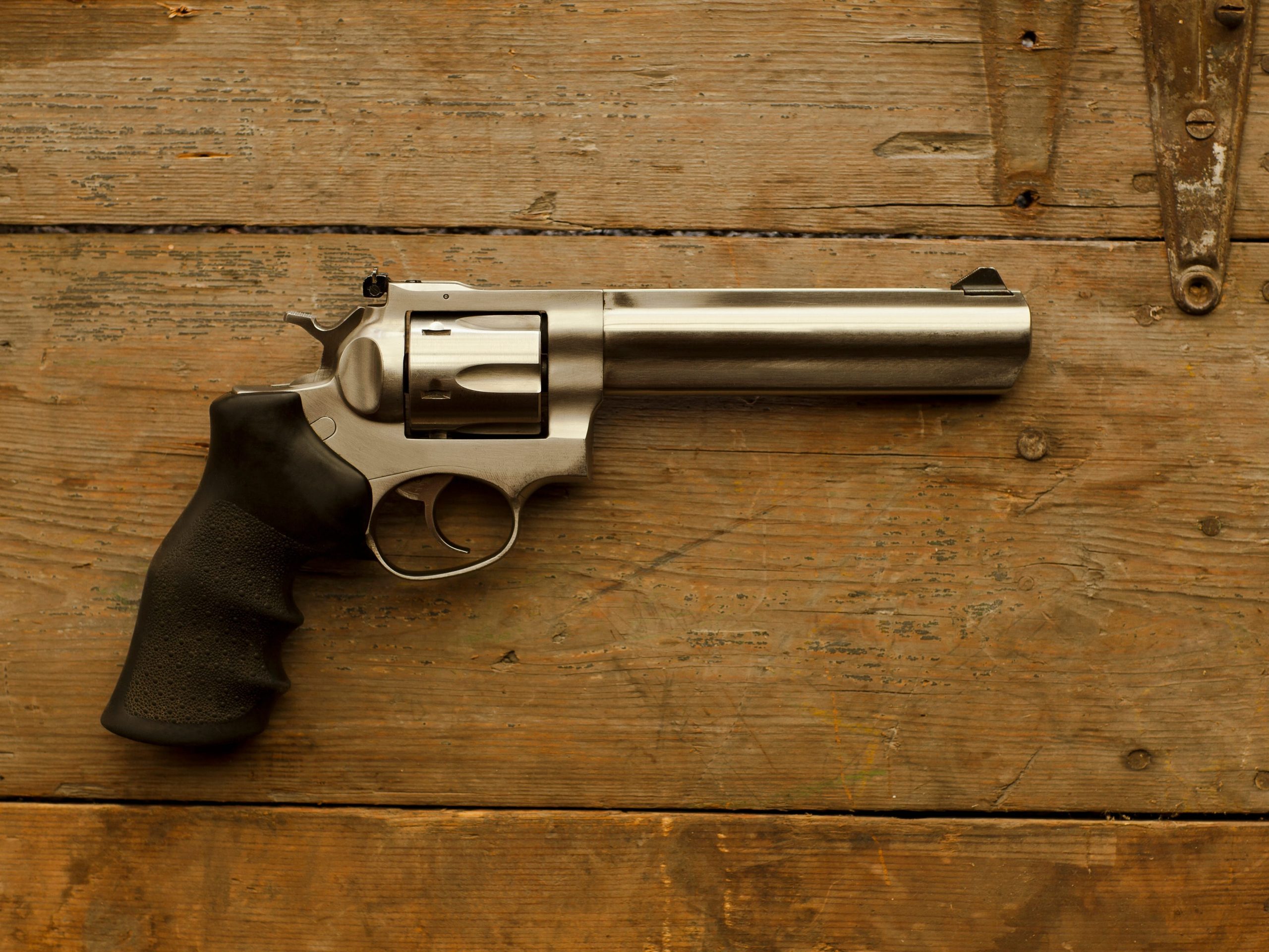 Handgun on a table