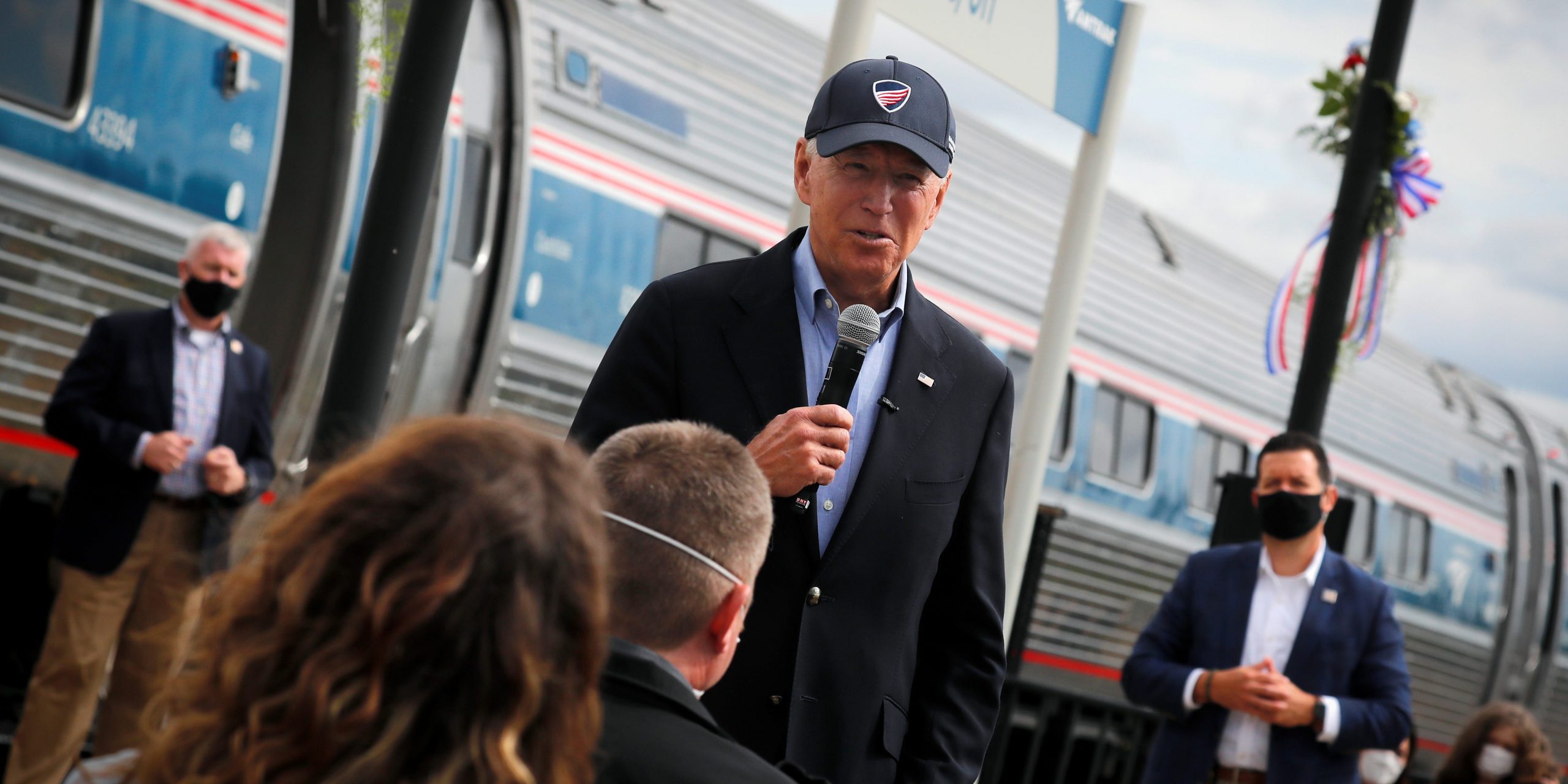 Biden Speaking in front of Amtrak Train Ohio 2020.JPG