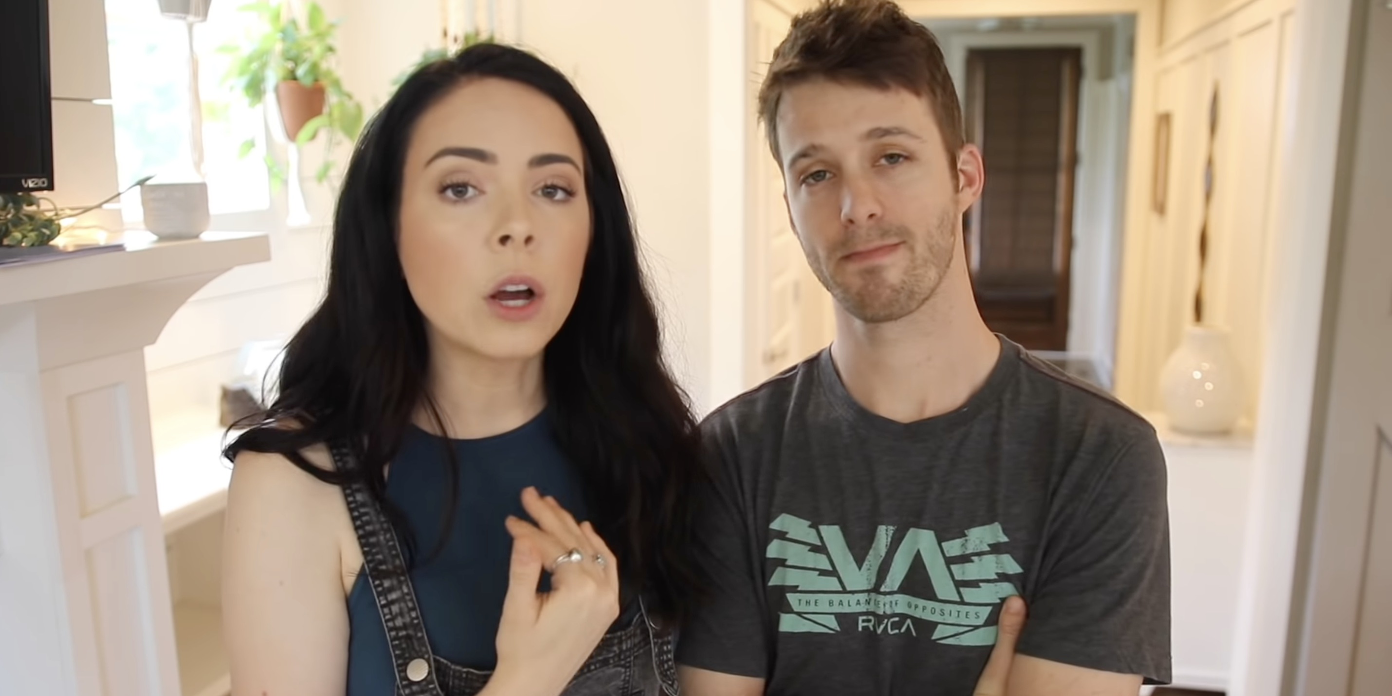 YouTubers Nikki and Dan Phillipi speaking about the adoption in their 2018 video