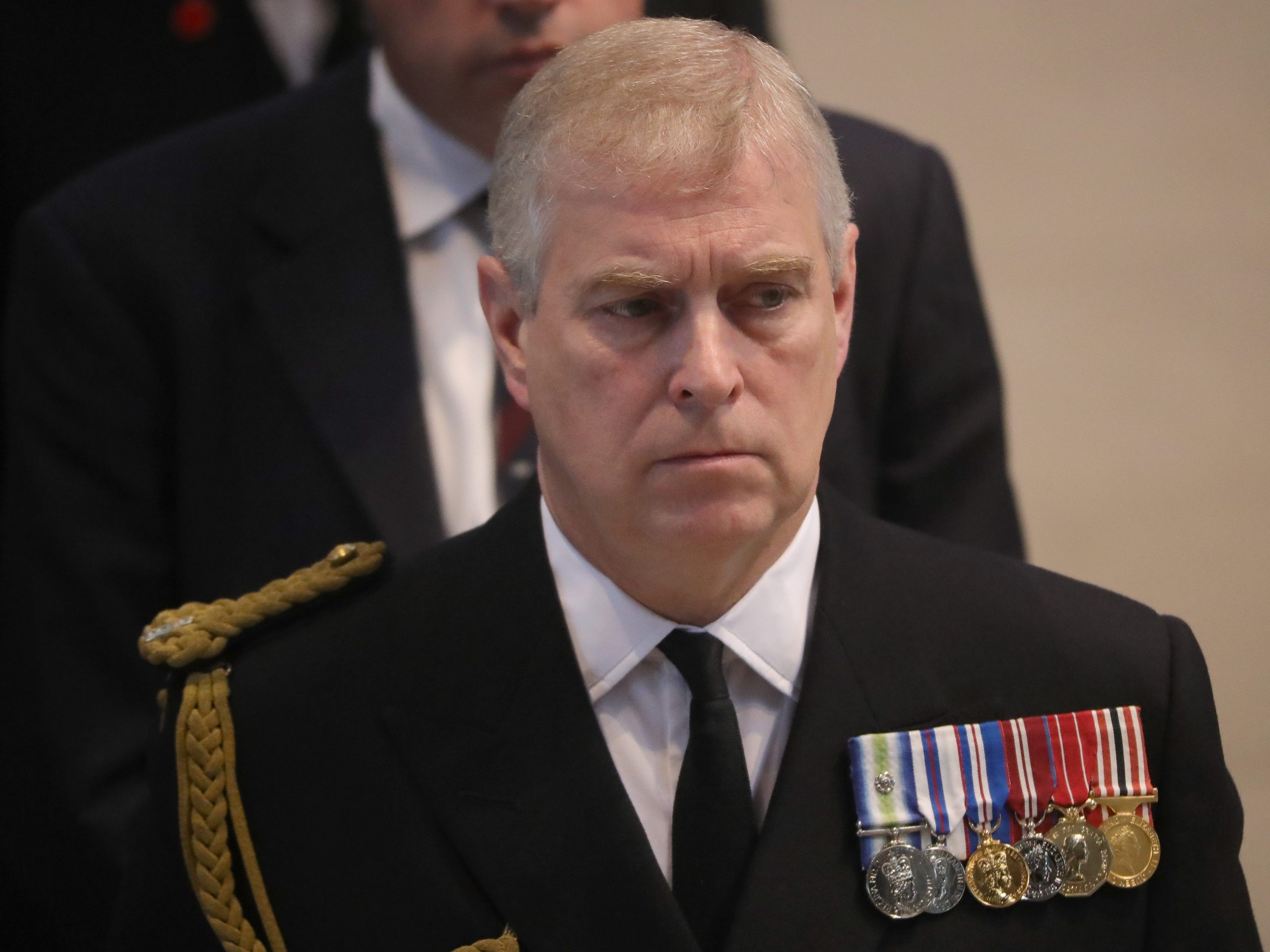 Prince Andrew, Duke of York, attends a commemoration marking the 100th anniversary since the start of the Battle of the Somme.