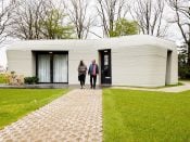 Het 3D-geprinte huis van beton in Eindhoven.
