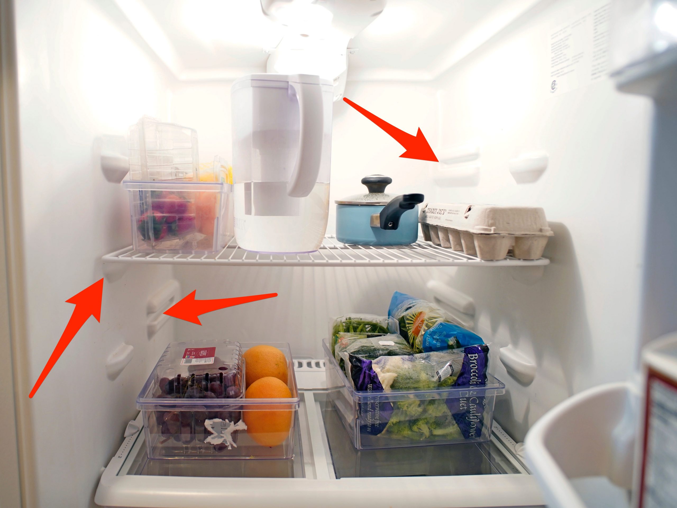 fridge adjustable shelving