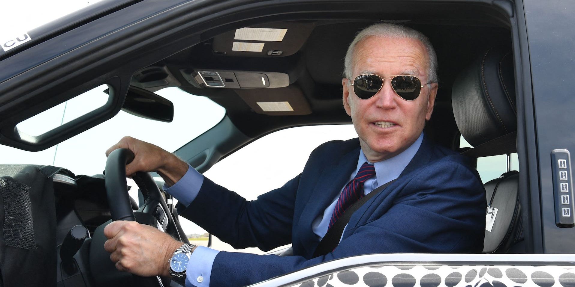 joe biden ford f150 test drive