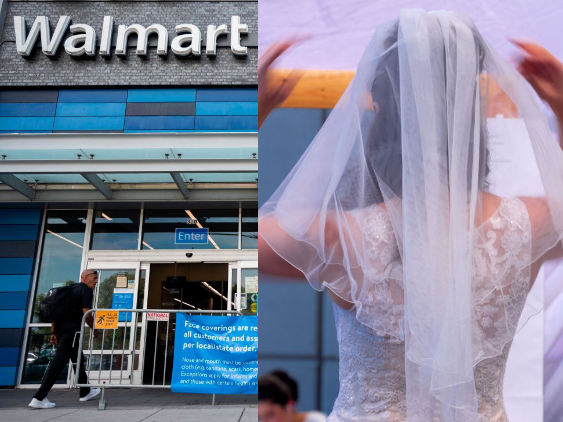 Walmart wedding bride marriage