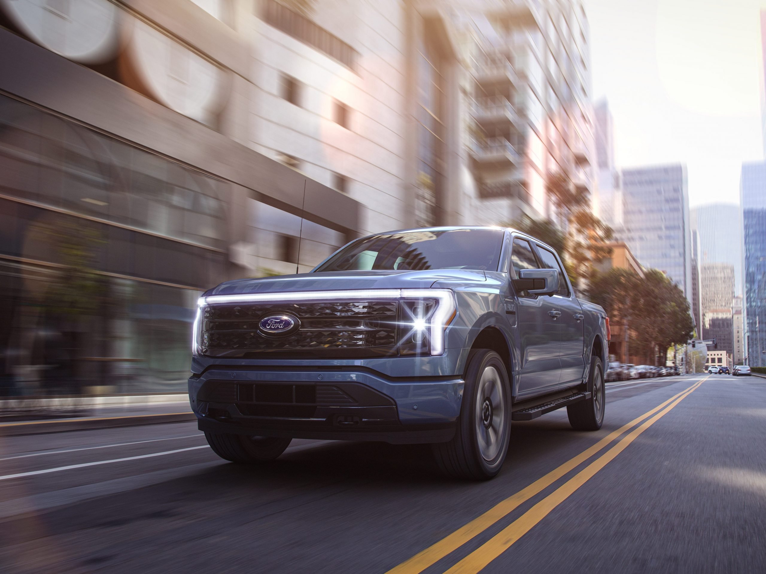 The Ford F-150 Lightning EV truck.