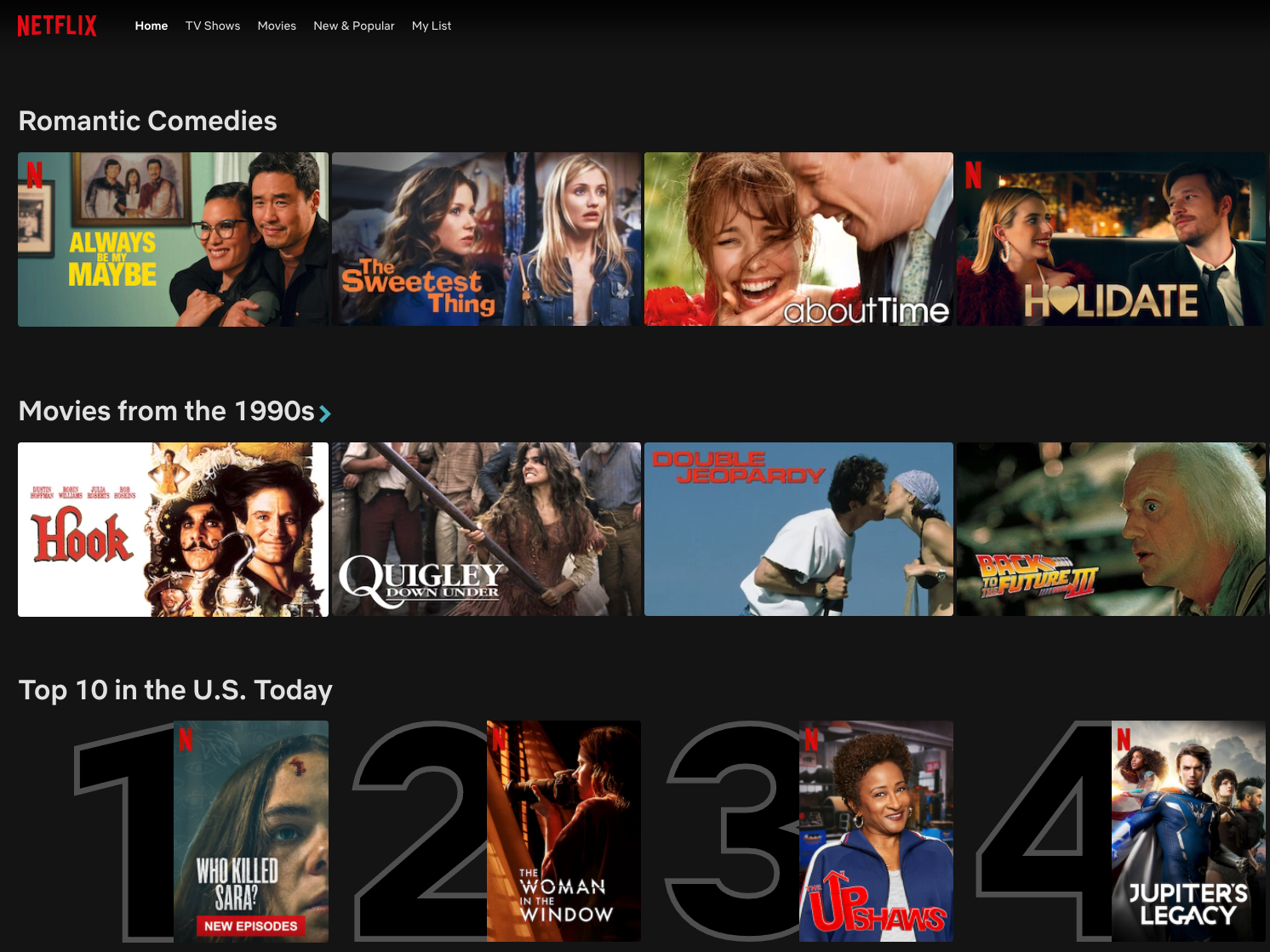 netflix screenshot browse