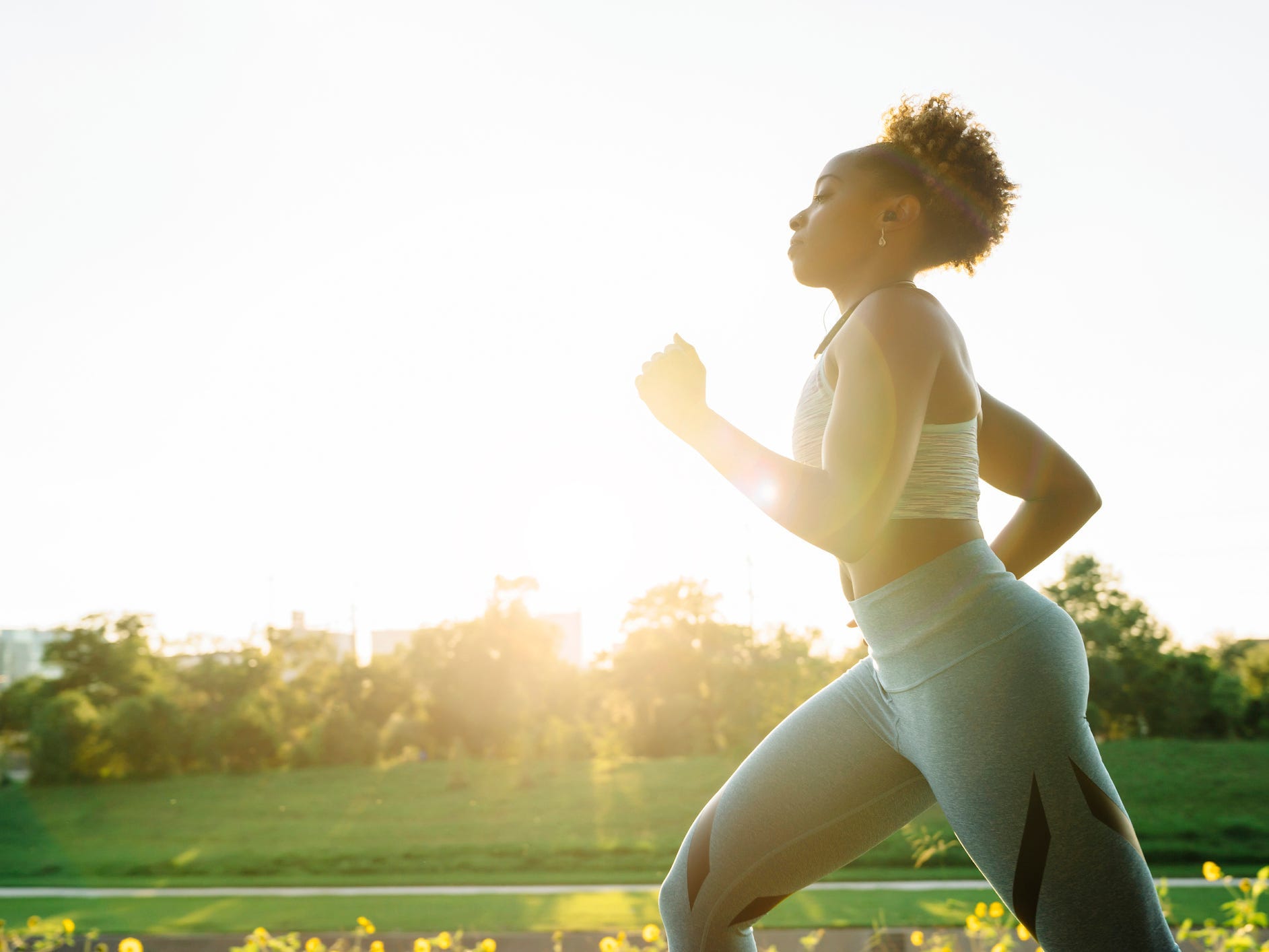 running outside exercise sunlight