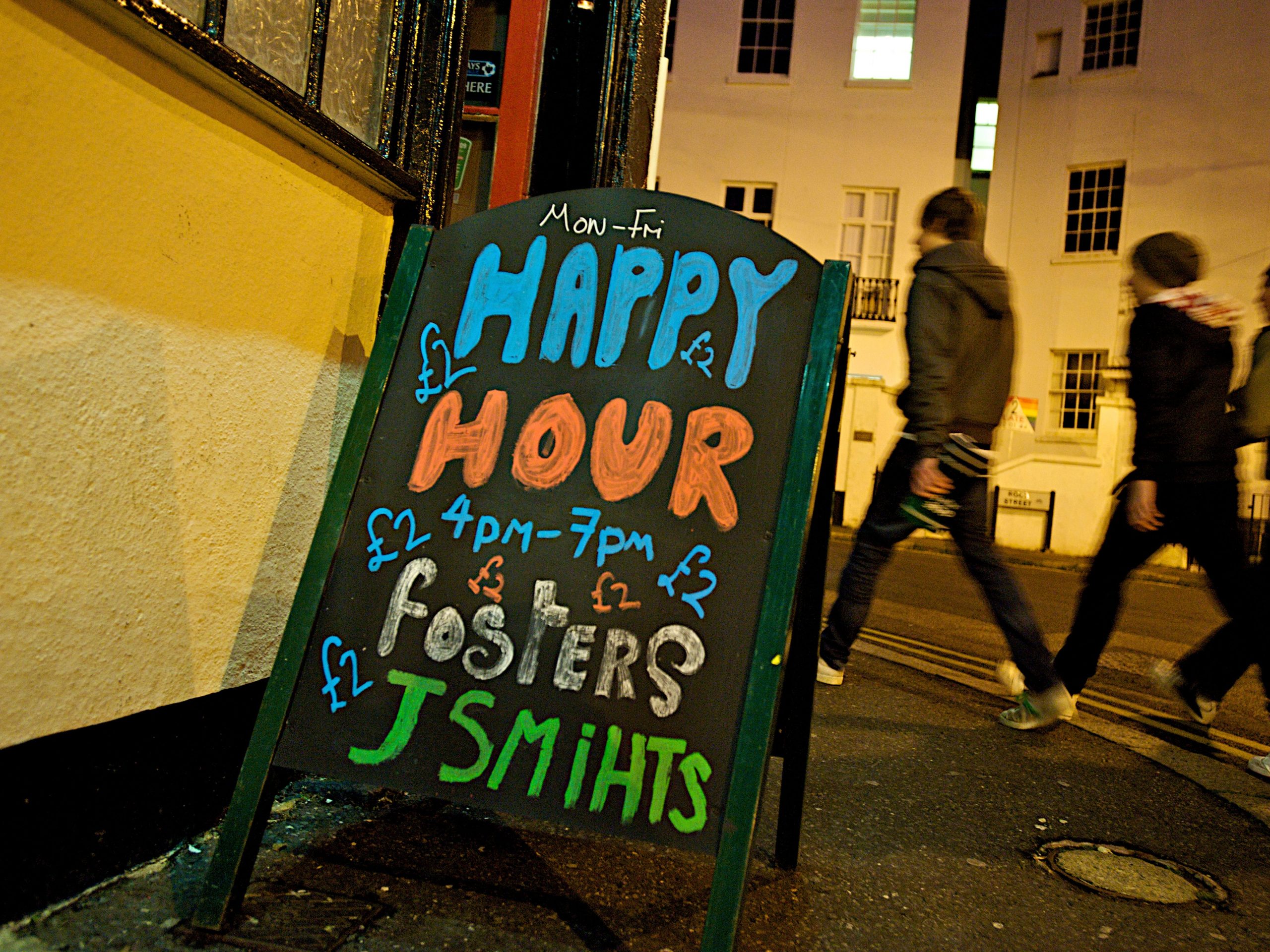 happy hour sign