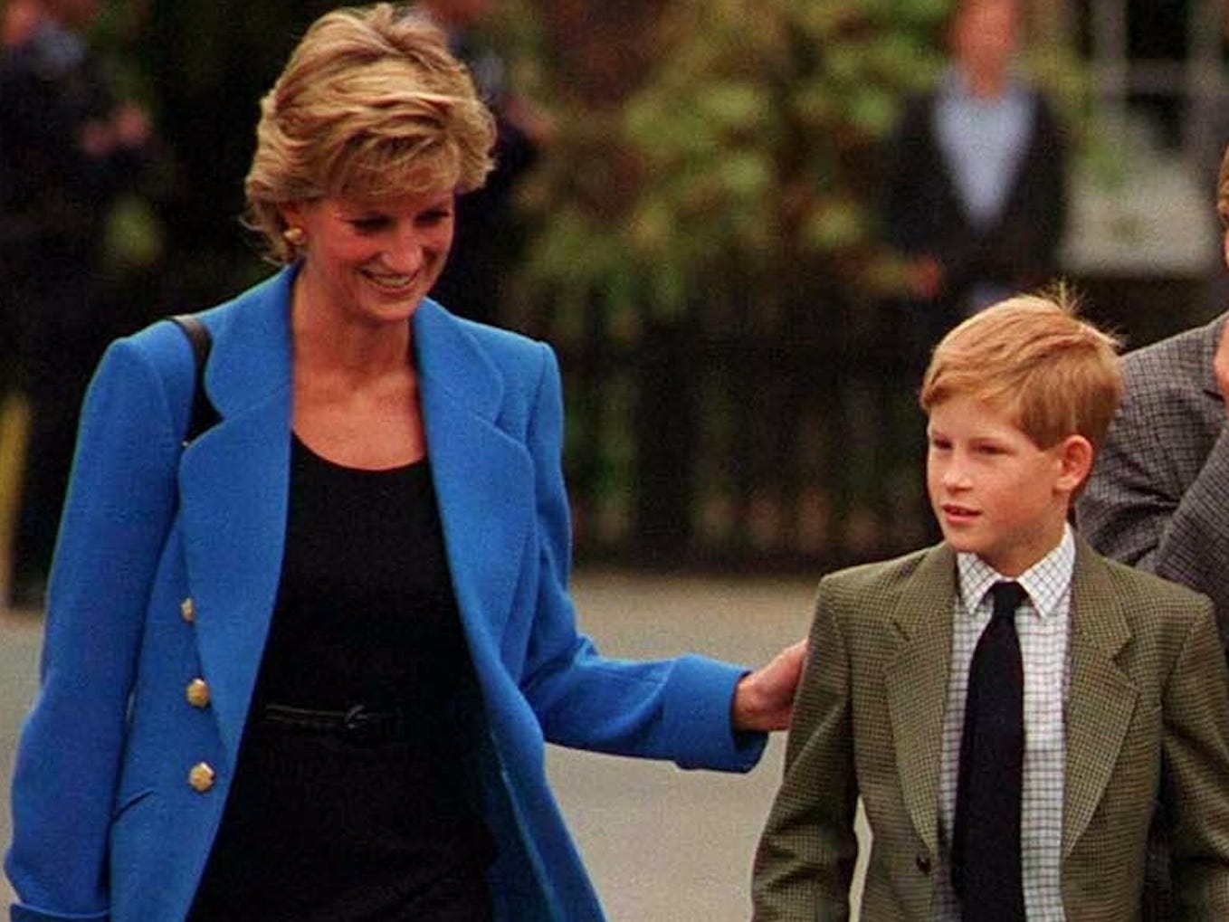 Princess Diana with Prince Harry and Prince William in 1995