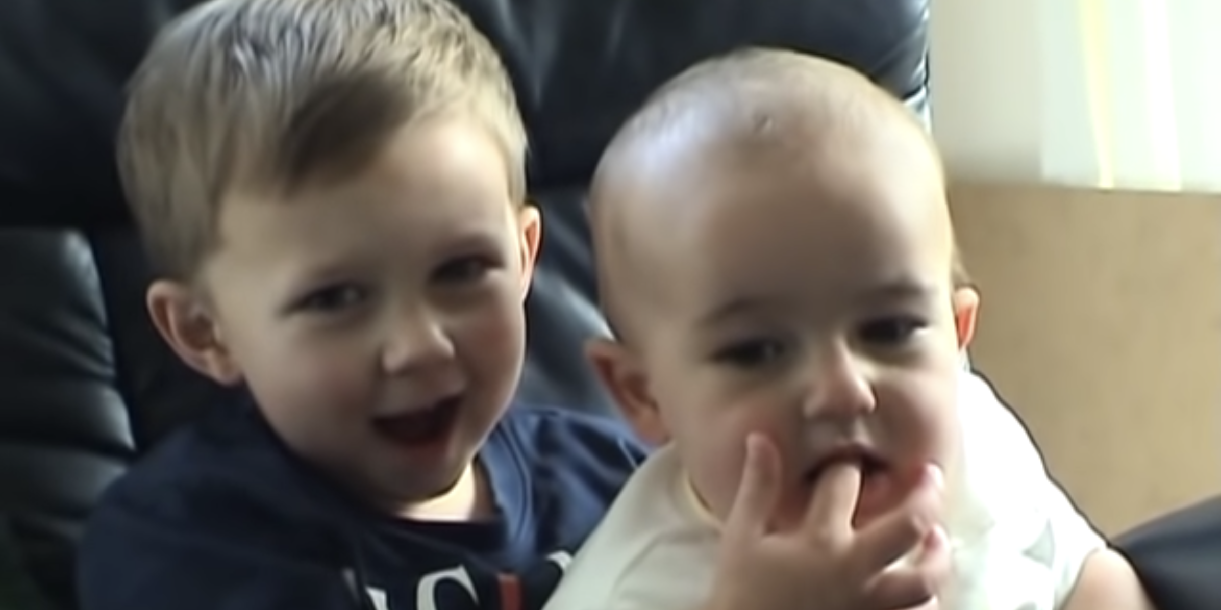 Screenshot from the "Charlie Bit My Finger" video