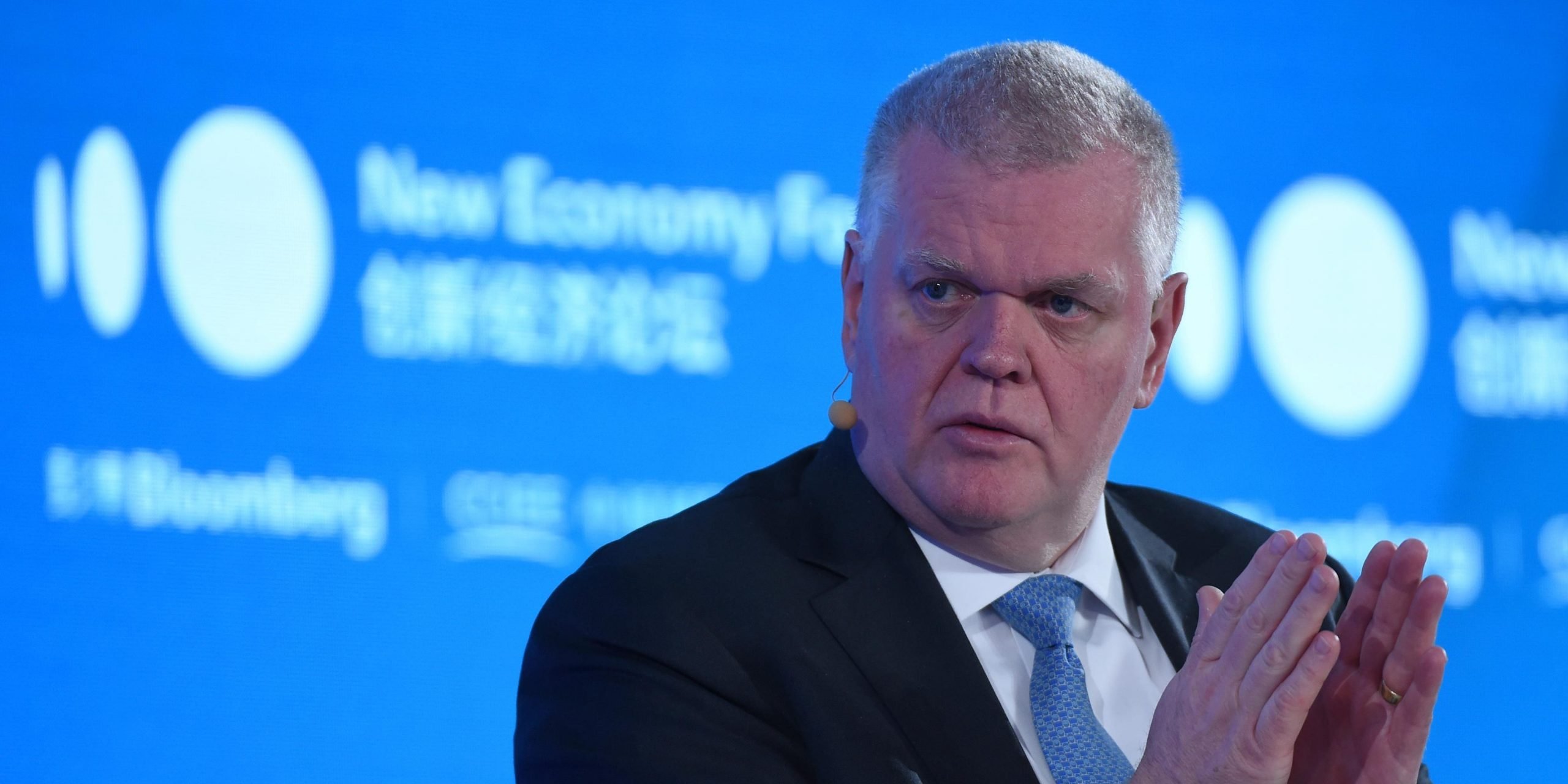 HSBC's CEO Noel Quinn during the 2019 New Economy Forum at China Center for International Economic Exchanges on November 22, 2019 in Beijing.