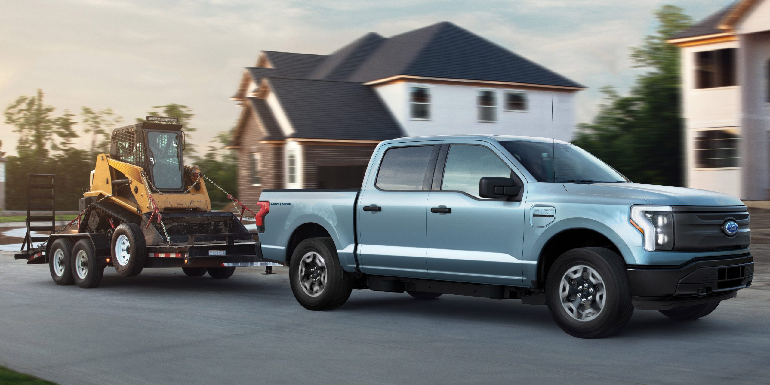 Ford's F-150 Lightning Pro electric pickup truck towing machinery