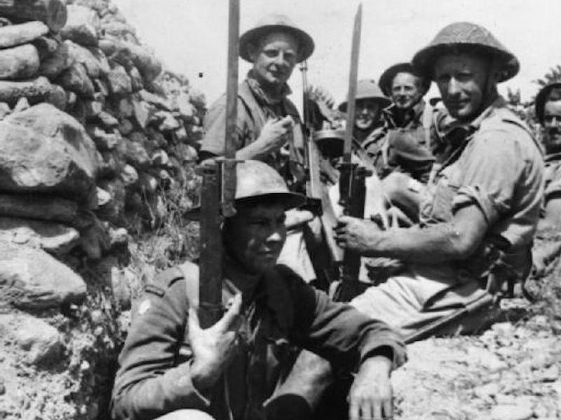 British soldiers bayonets Crete