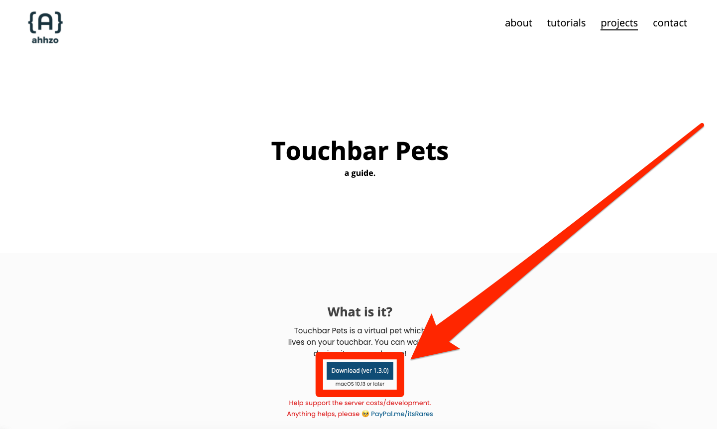 touchbar pets 1