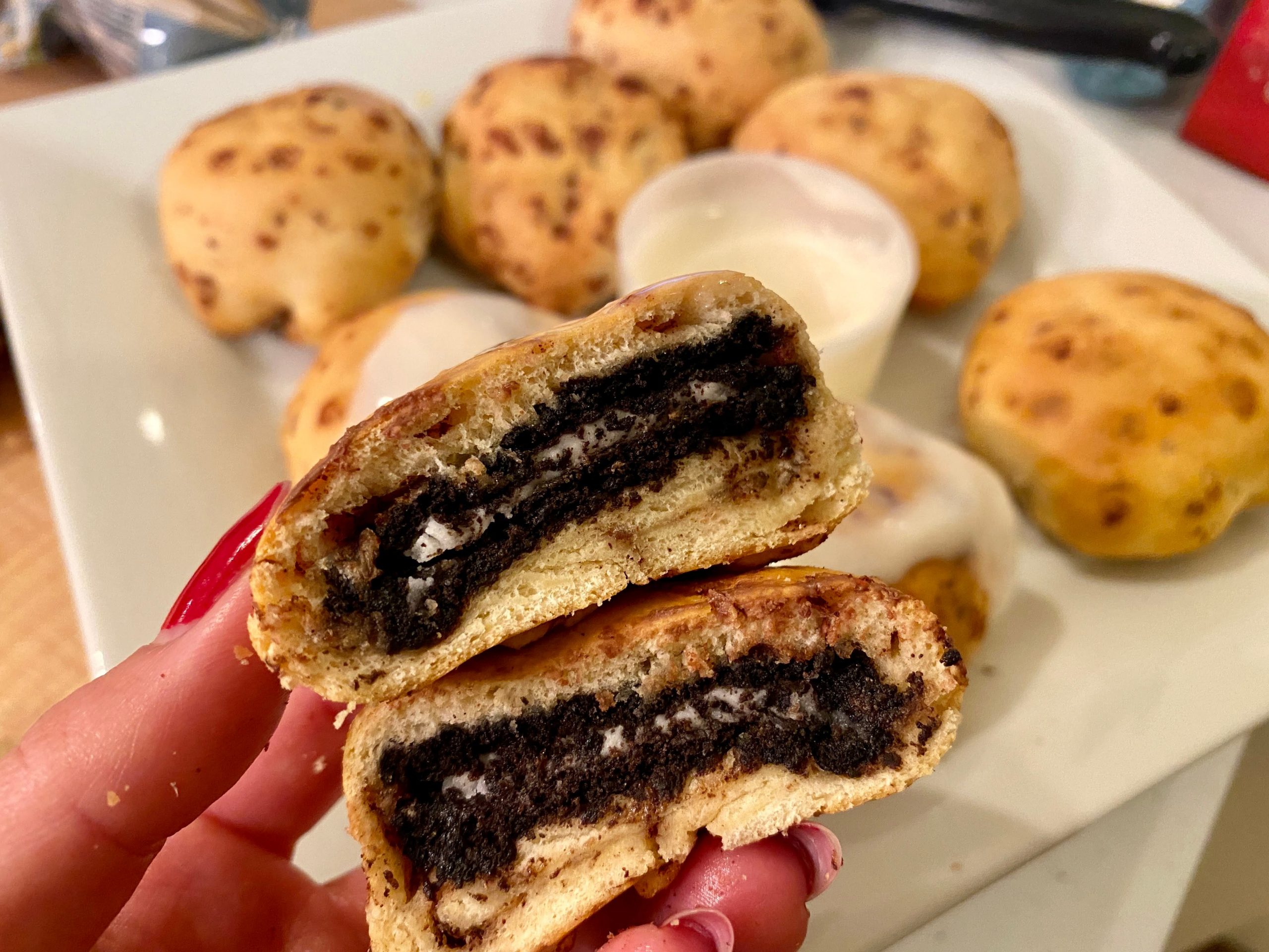 cinnamon bun fried oreo