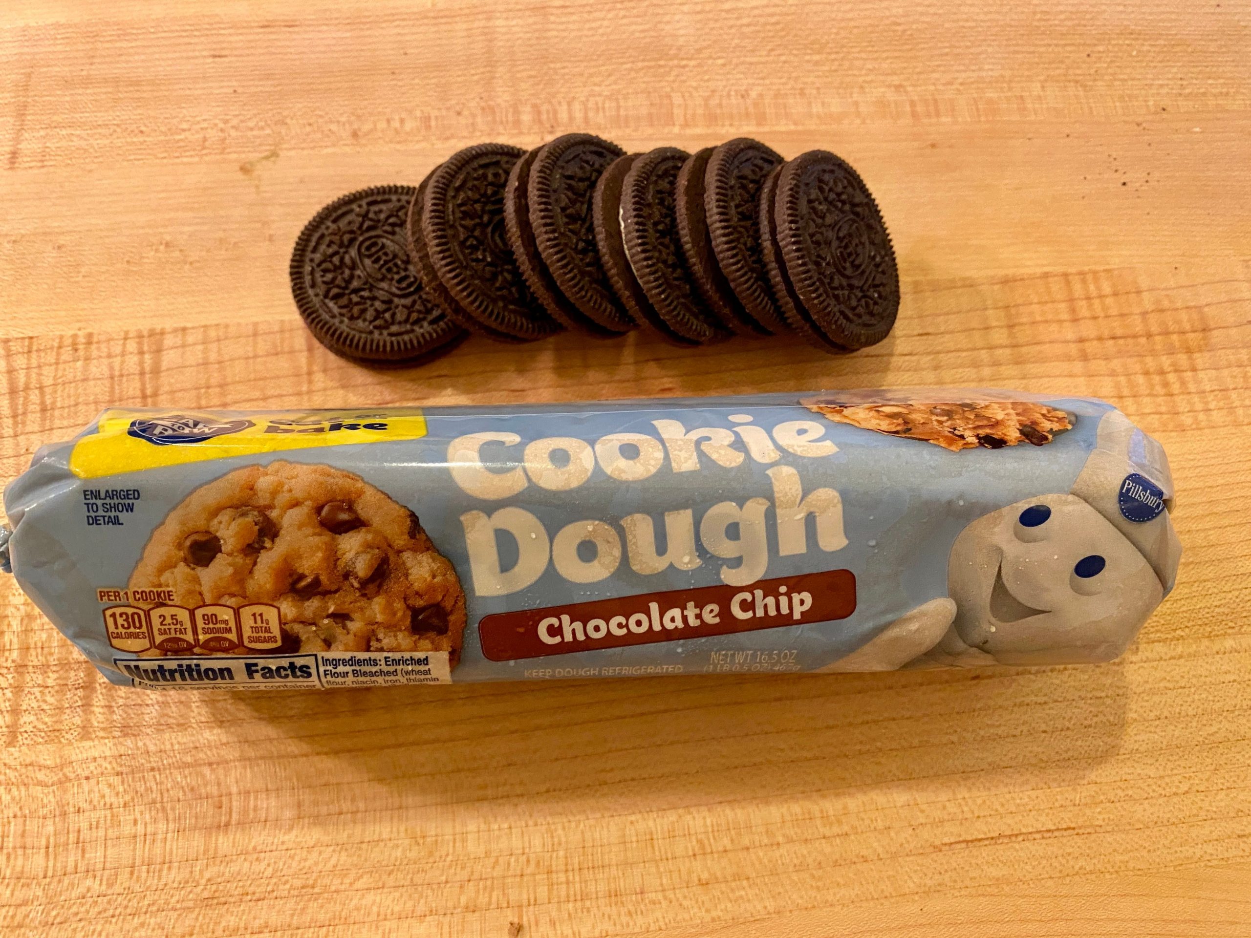 cookie dough and oreos