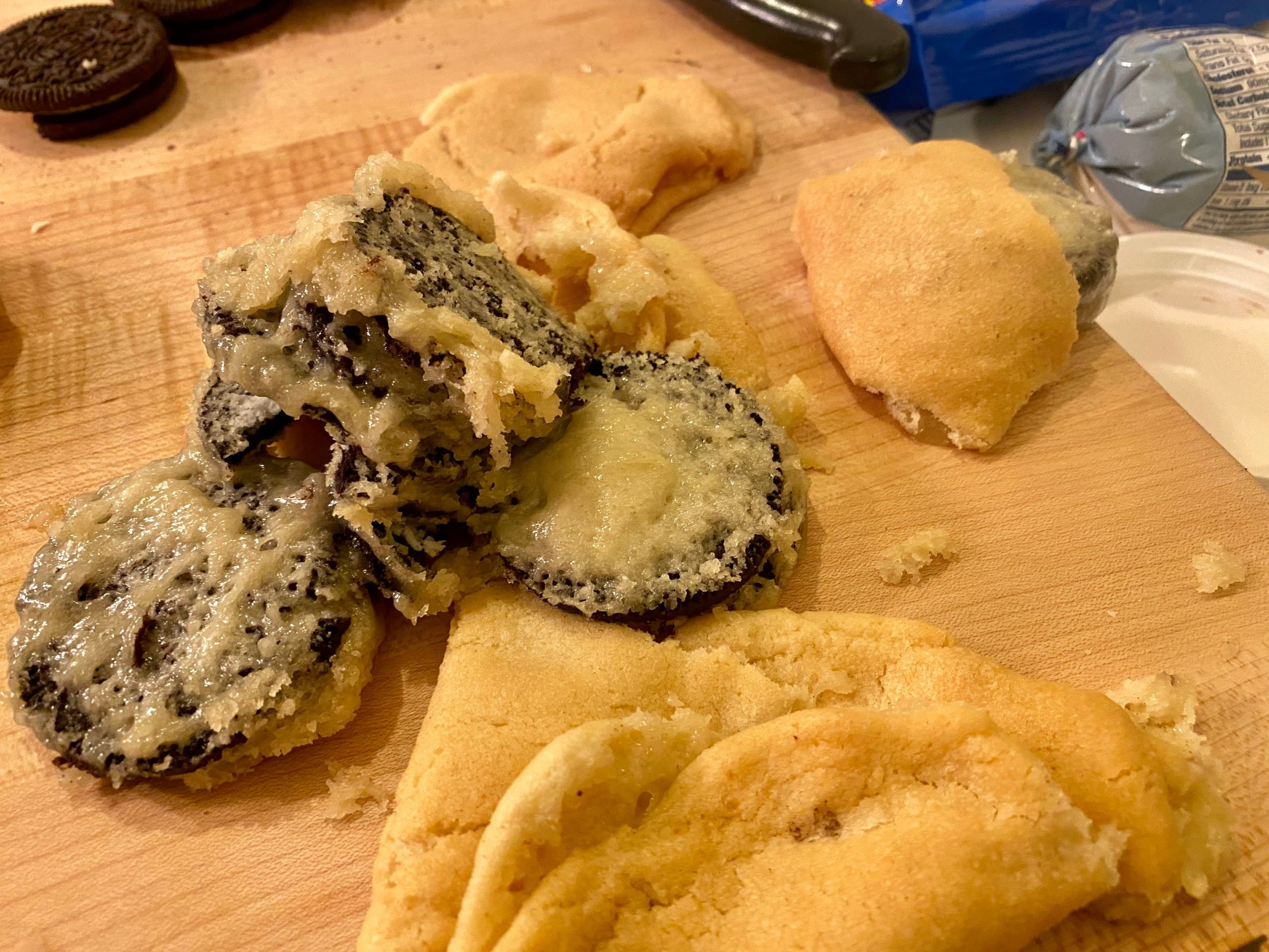 cookie dough fried oreos