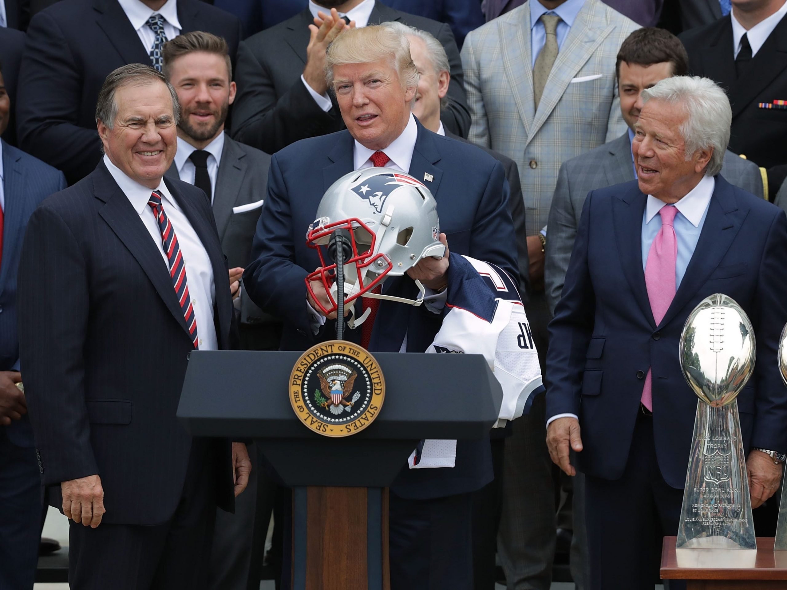 donald trump bob kraft bill belichick new england patriots