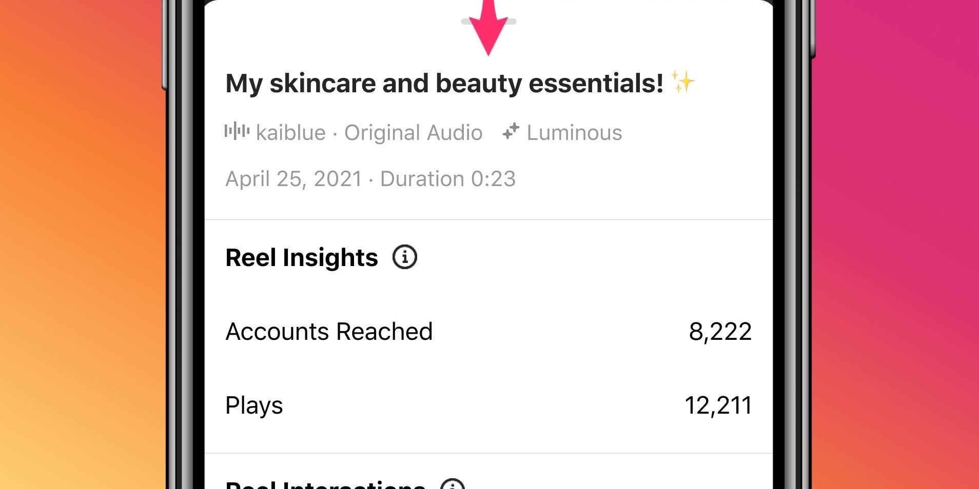 Reels Instagram Insights