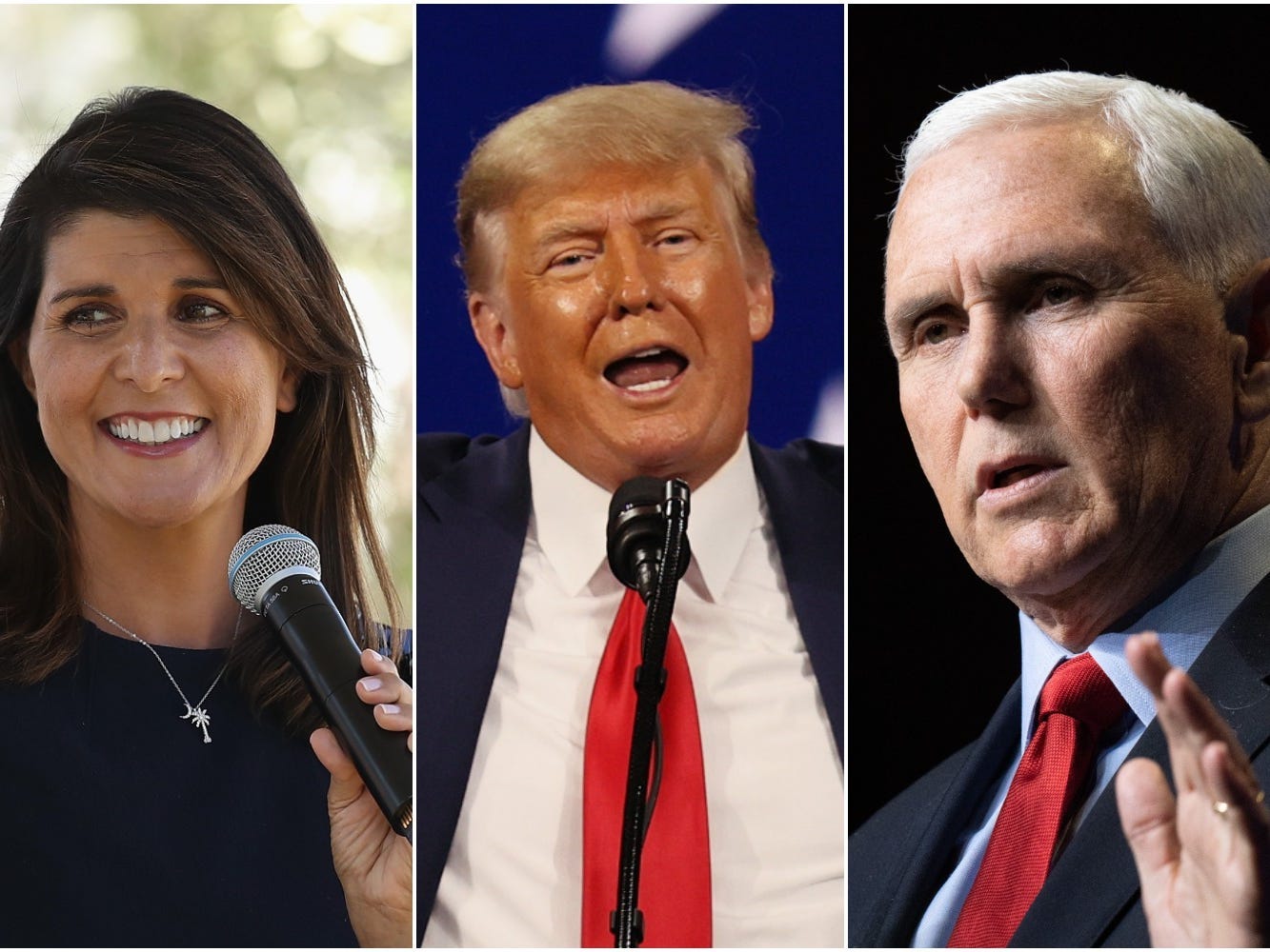 Nikki Haley, Donald Trump, Mike Pence