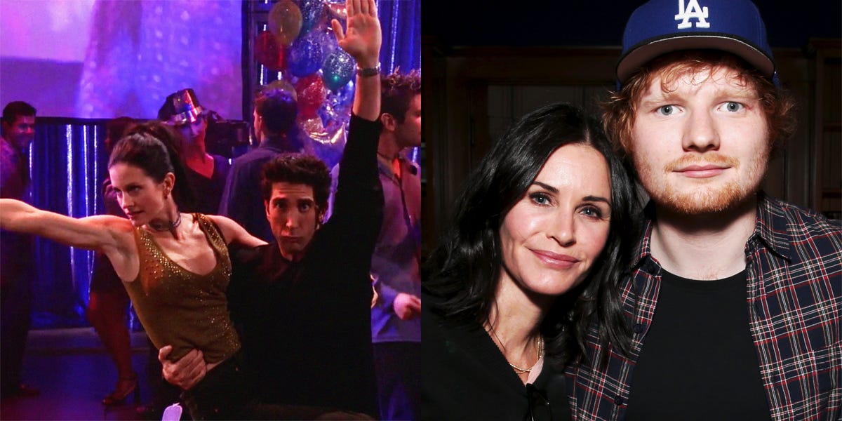 courteney cox ed sheeran the routine
