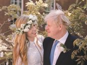 De Britse premier Boris Johnson en zijn vrouw Carrie Symonds.