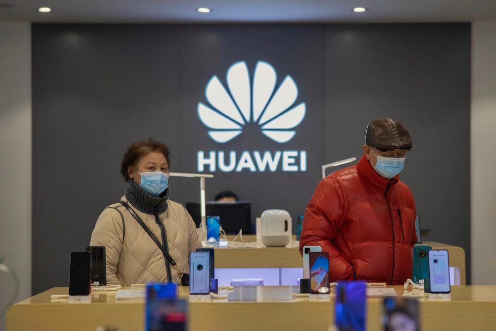 Een Huawei-winkel in Shanghai.