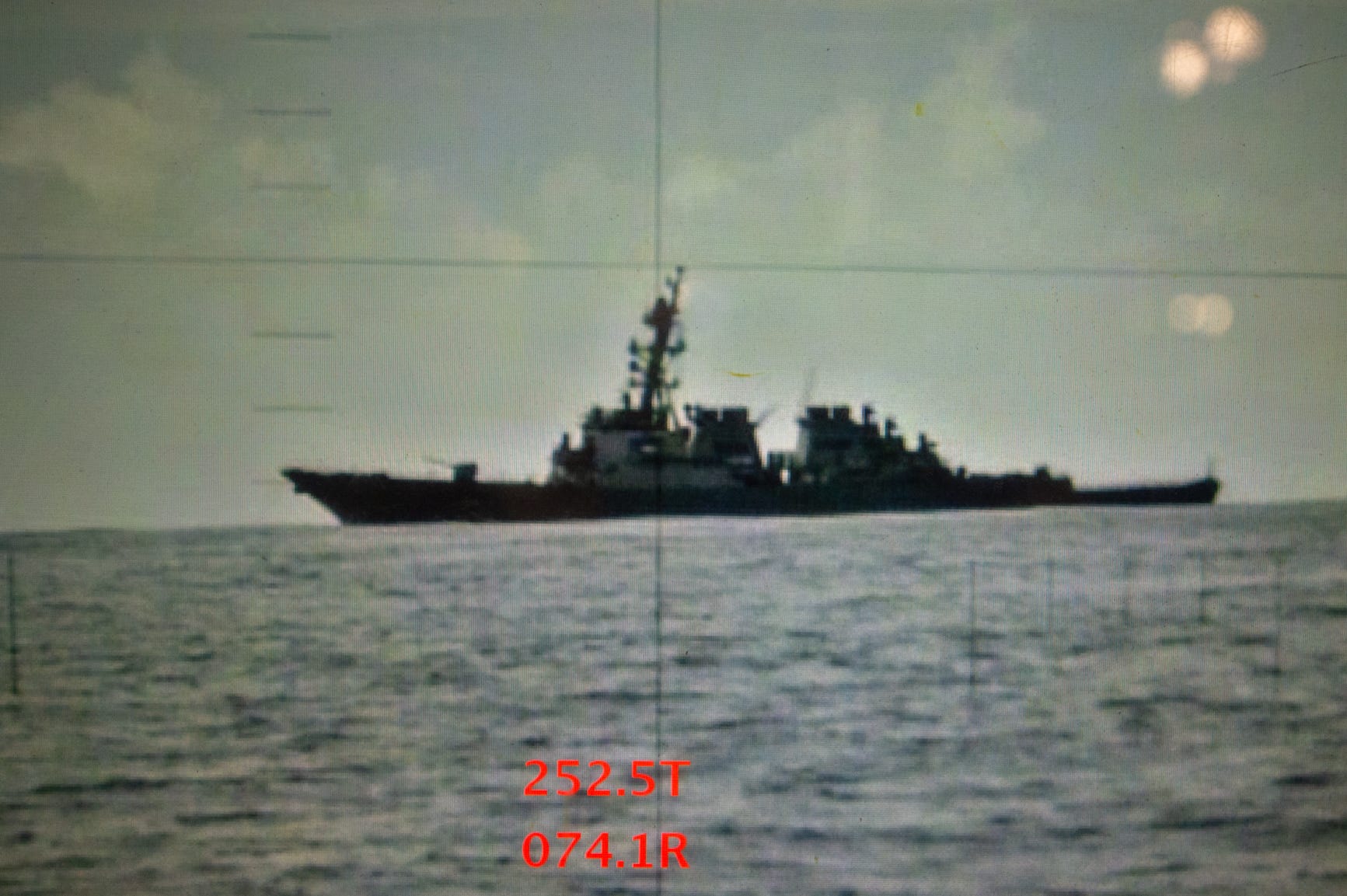 Navy destroyer submarine periscope