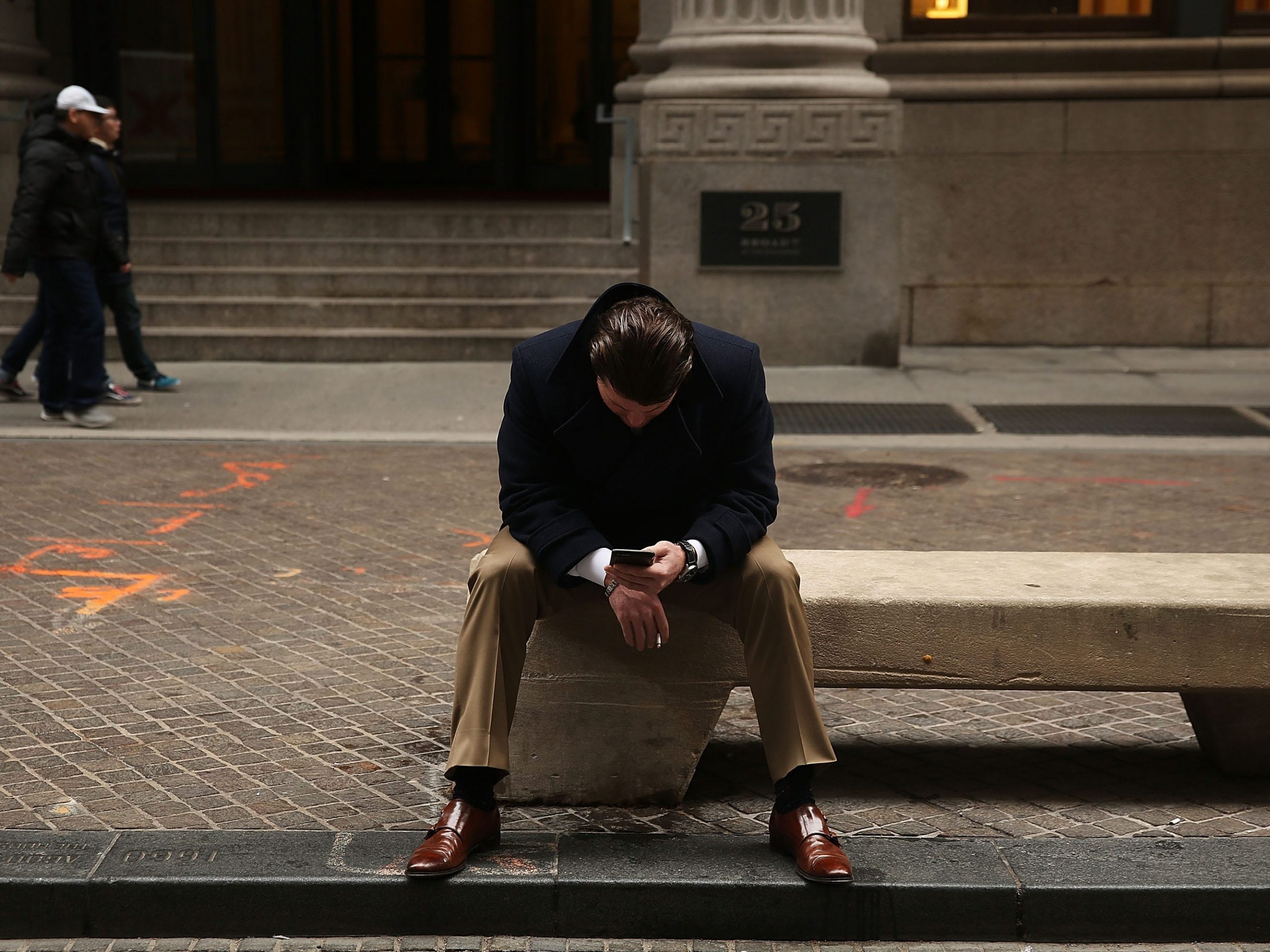 wall street trader sad