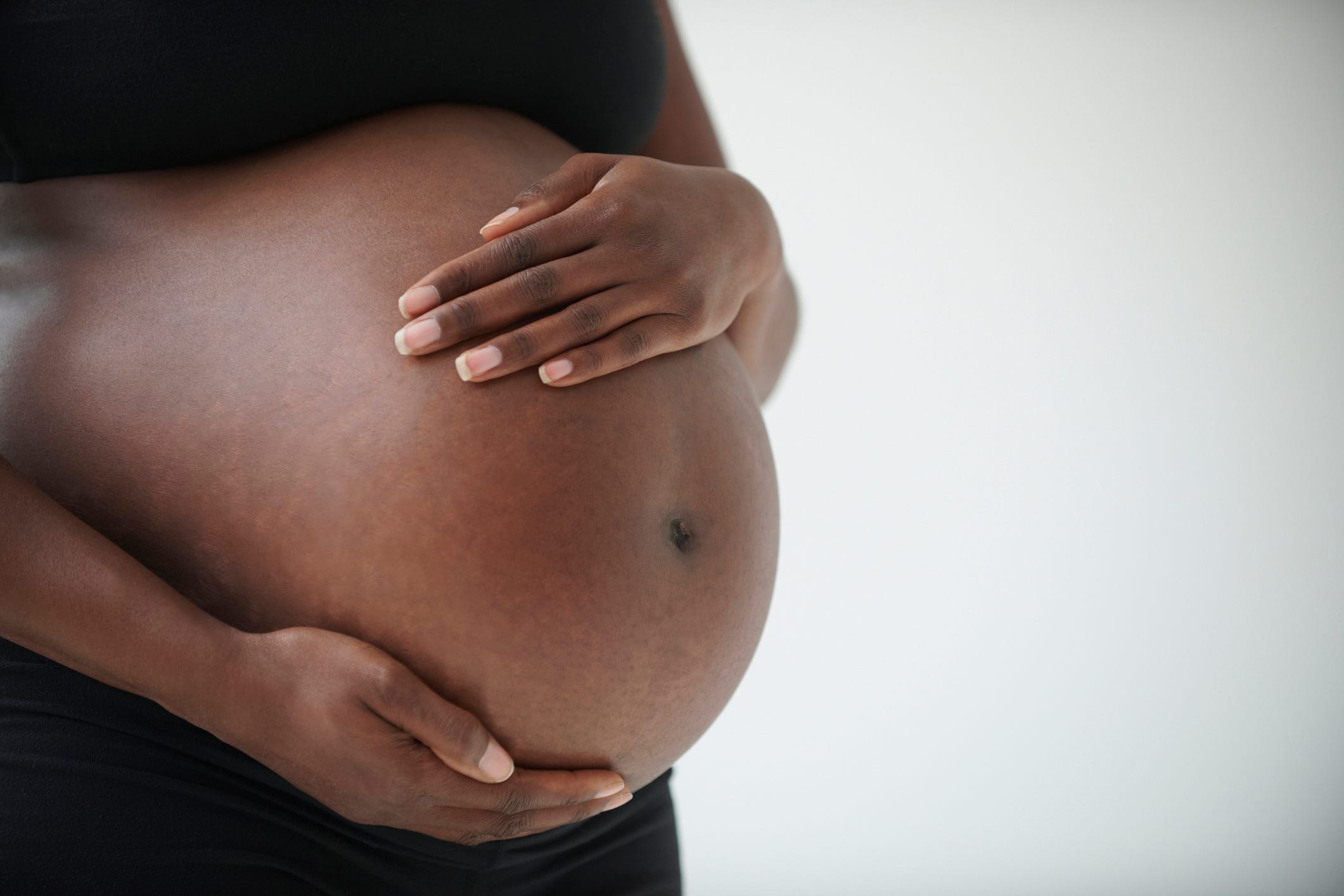 Pregnancy Black woman pregnant belly