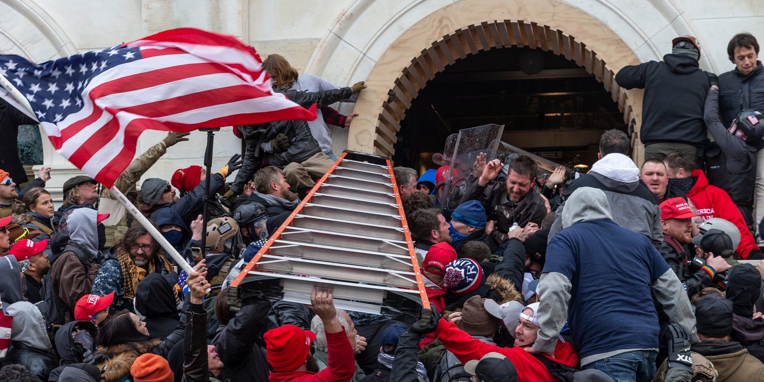 capitol siege riot ladder