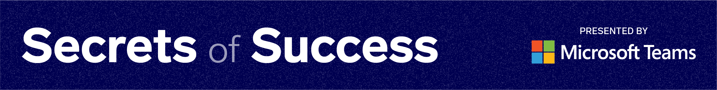 Secrets of Success banner