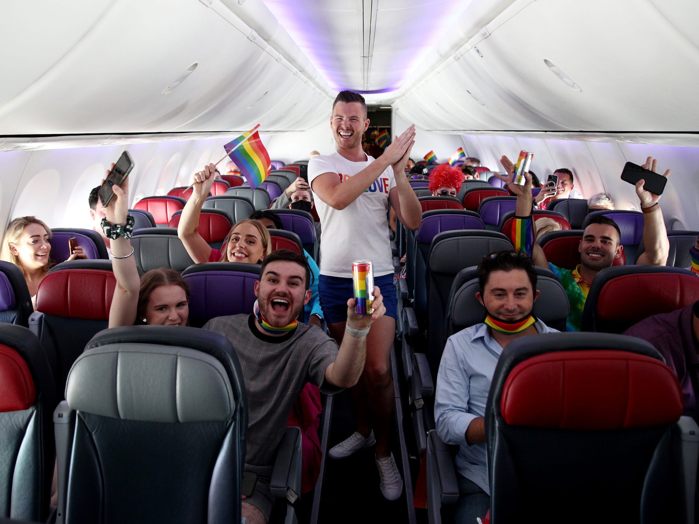 LGBTQ travel Virgin Australia pride flight
